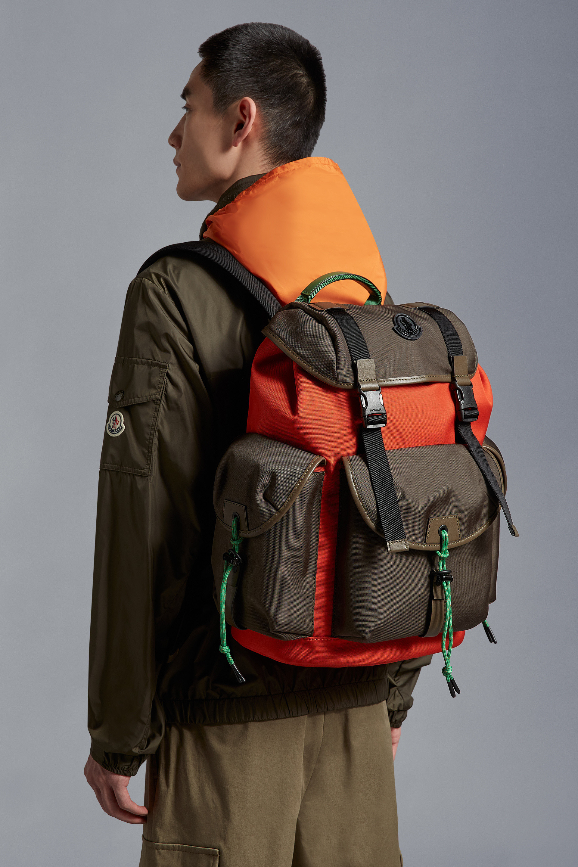 elke keer doneren Permanent Orange & Green Yehor Backpack - Bags & Trolleys for Men | Moncler US