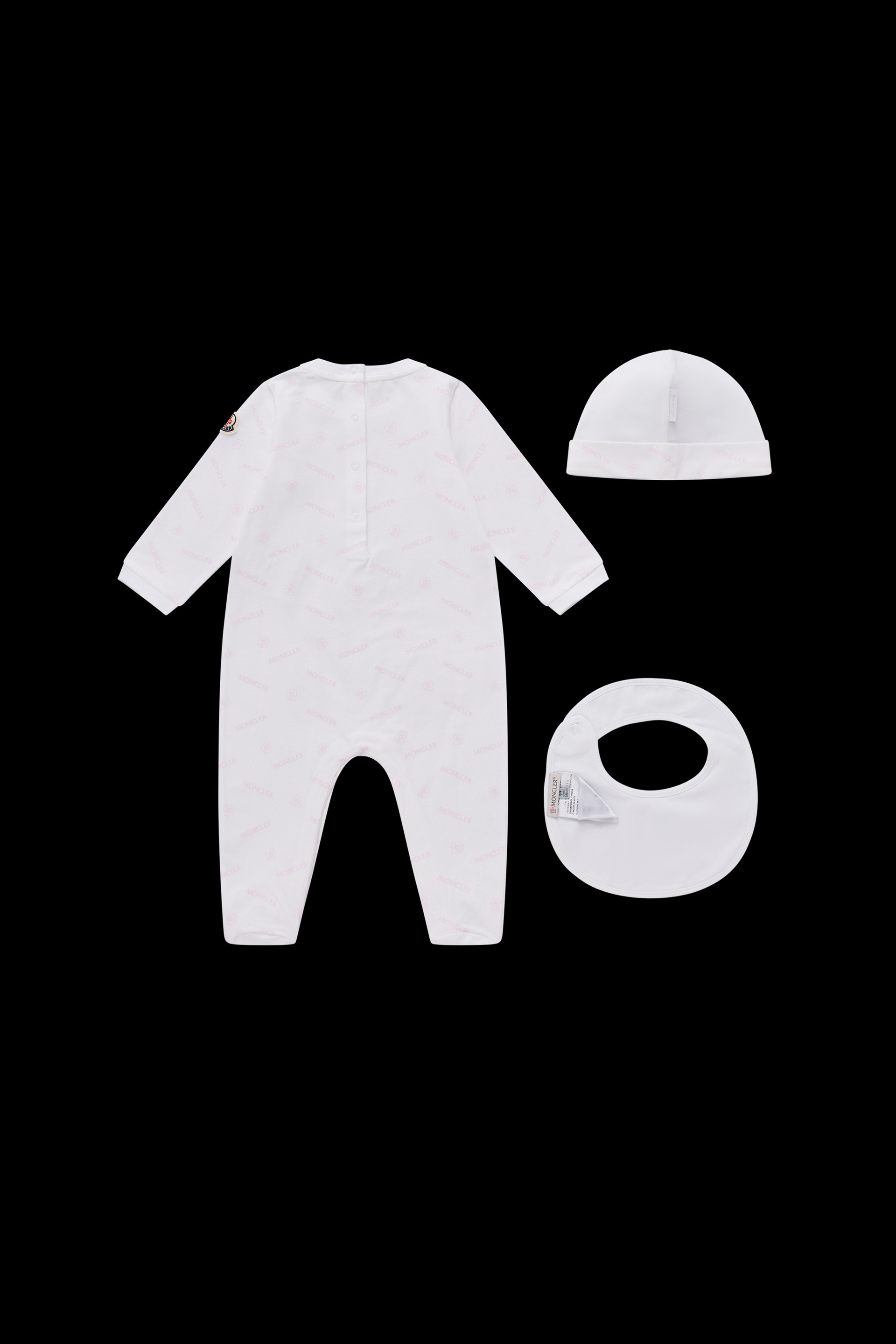 White & Pink Baby Grow Set - Clothing for Children | Moncler US