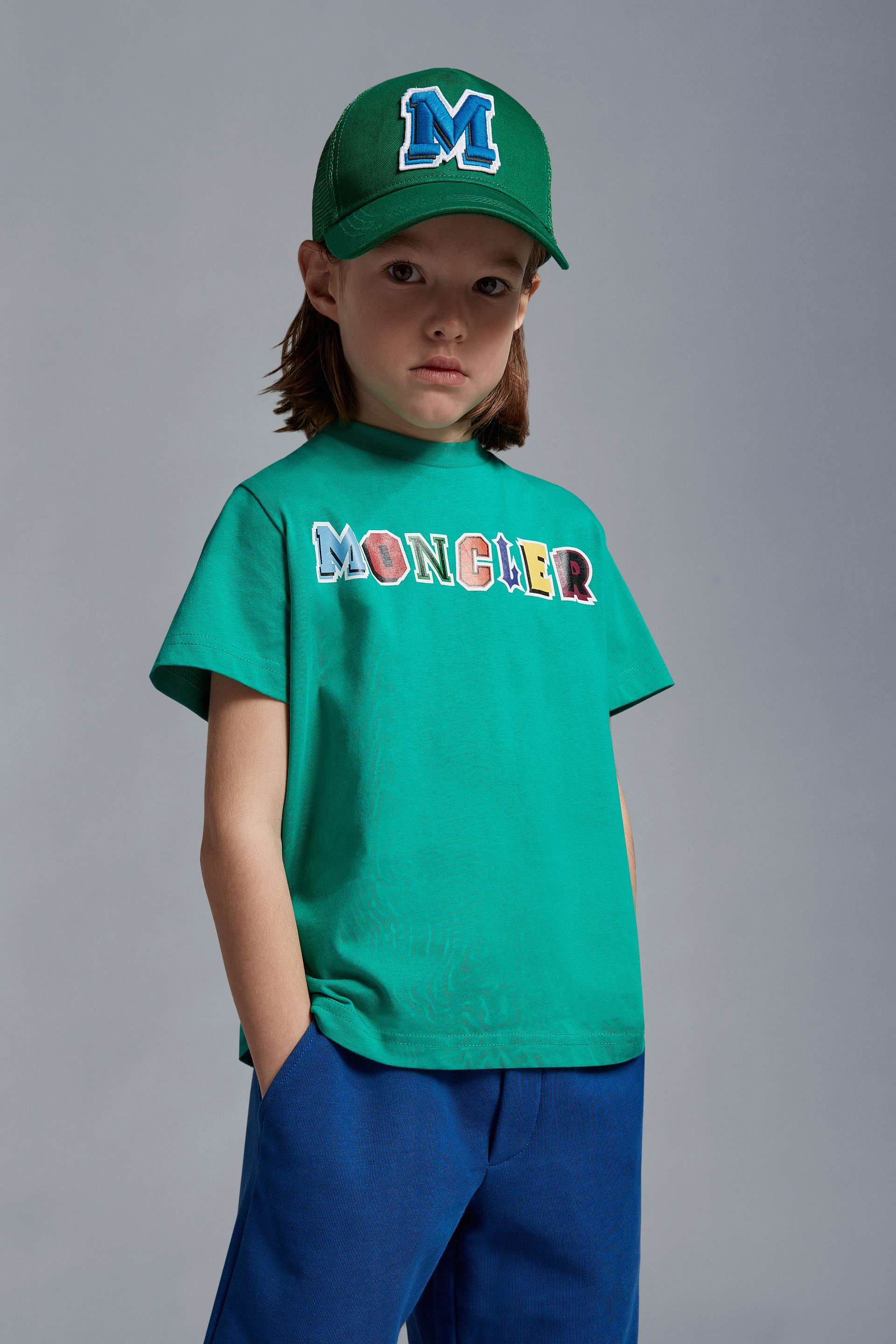 MONCLER ENFANT t-shirt Green for boys