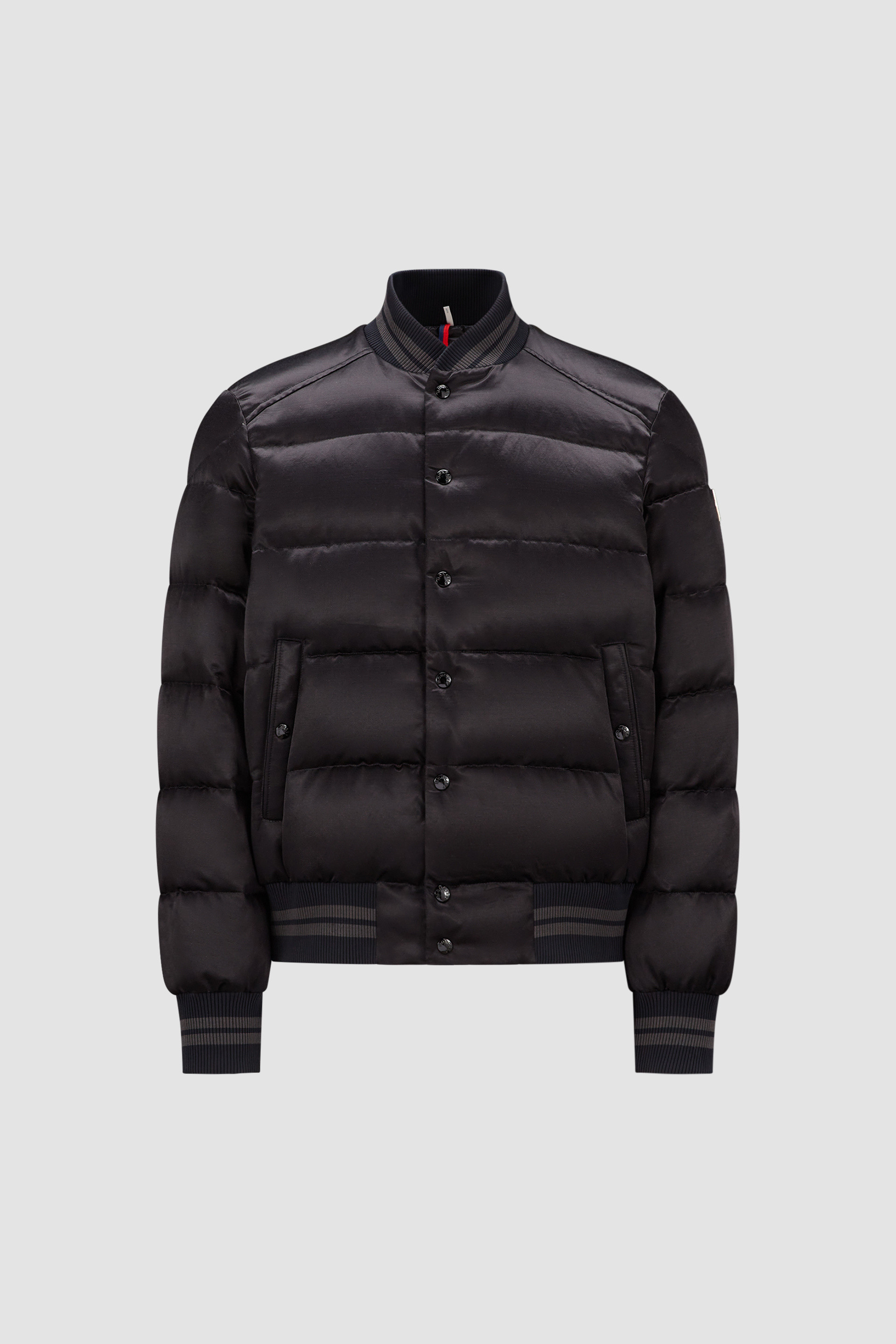 Moncler black bomber jacket new arrivals