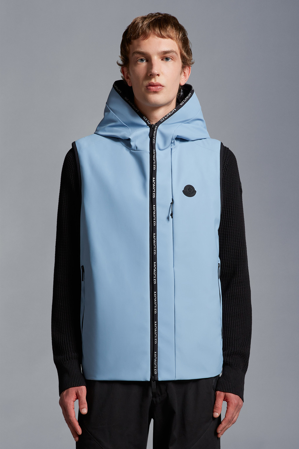 Powder Blue Allier Down Vest - Vests for Men | Moncler CA