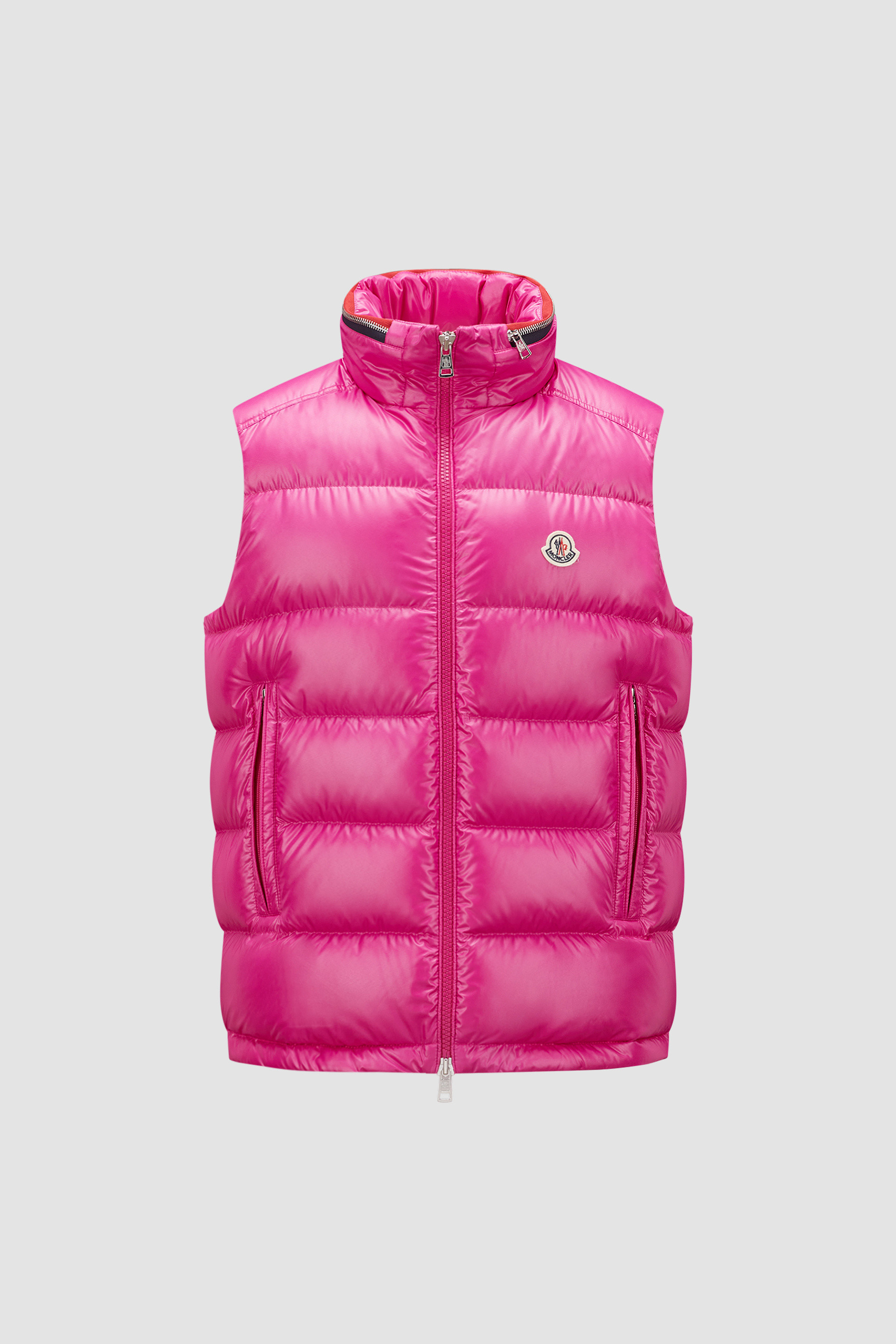 Red moncler shop body warmer