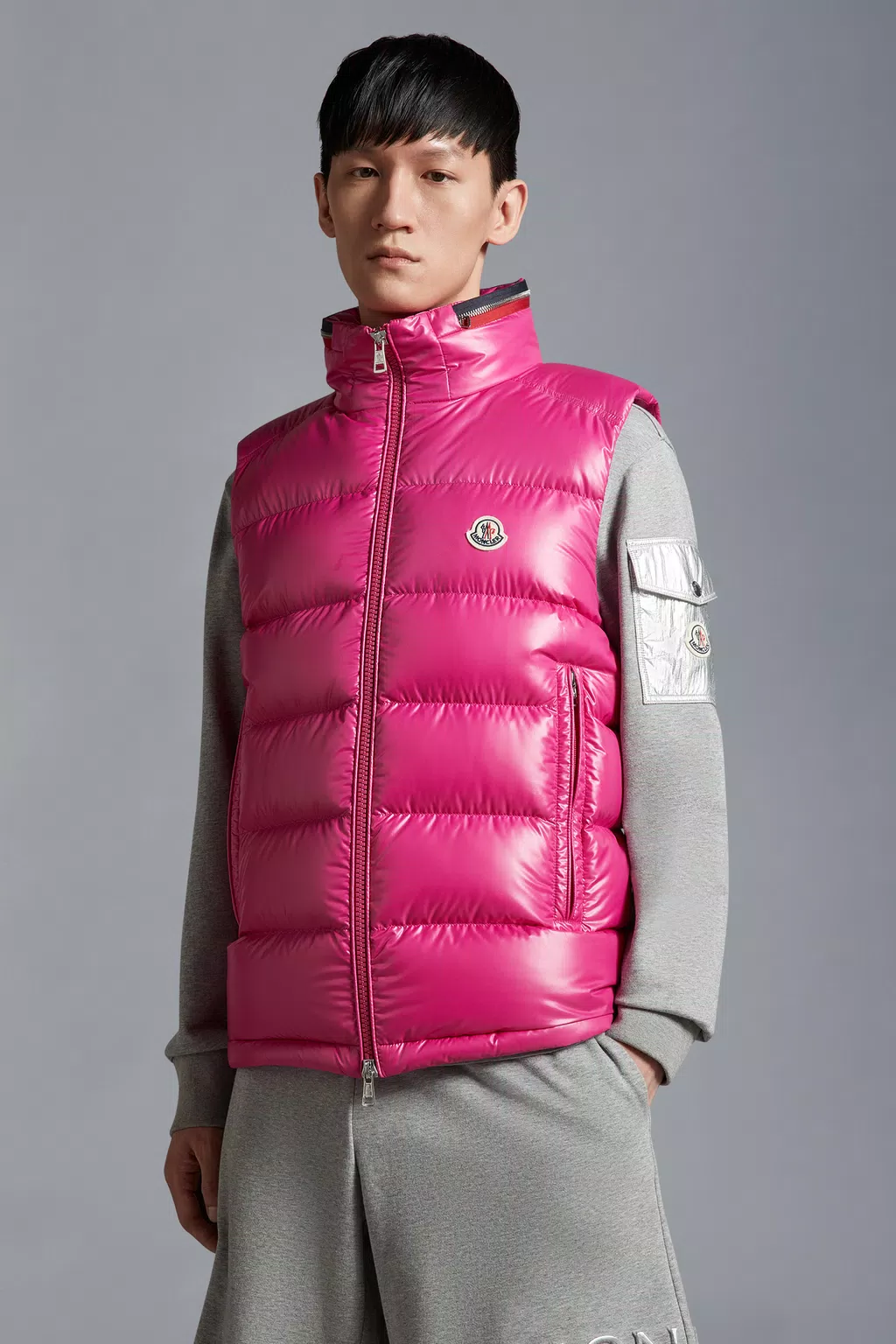 Orange Tibb Down Vest - Vests for Men | Moncler US