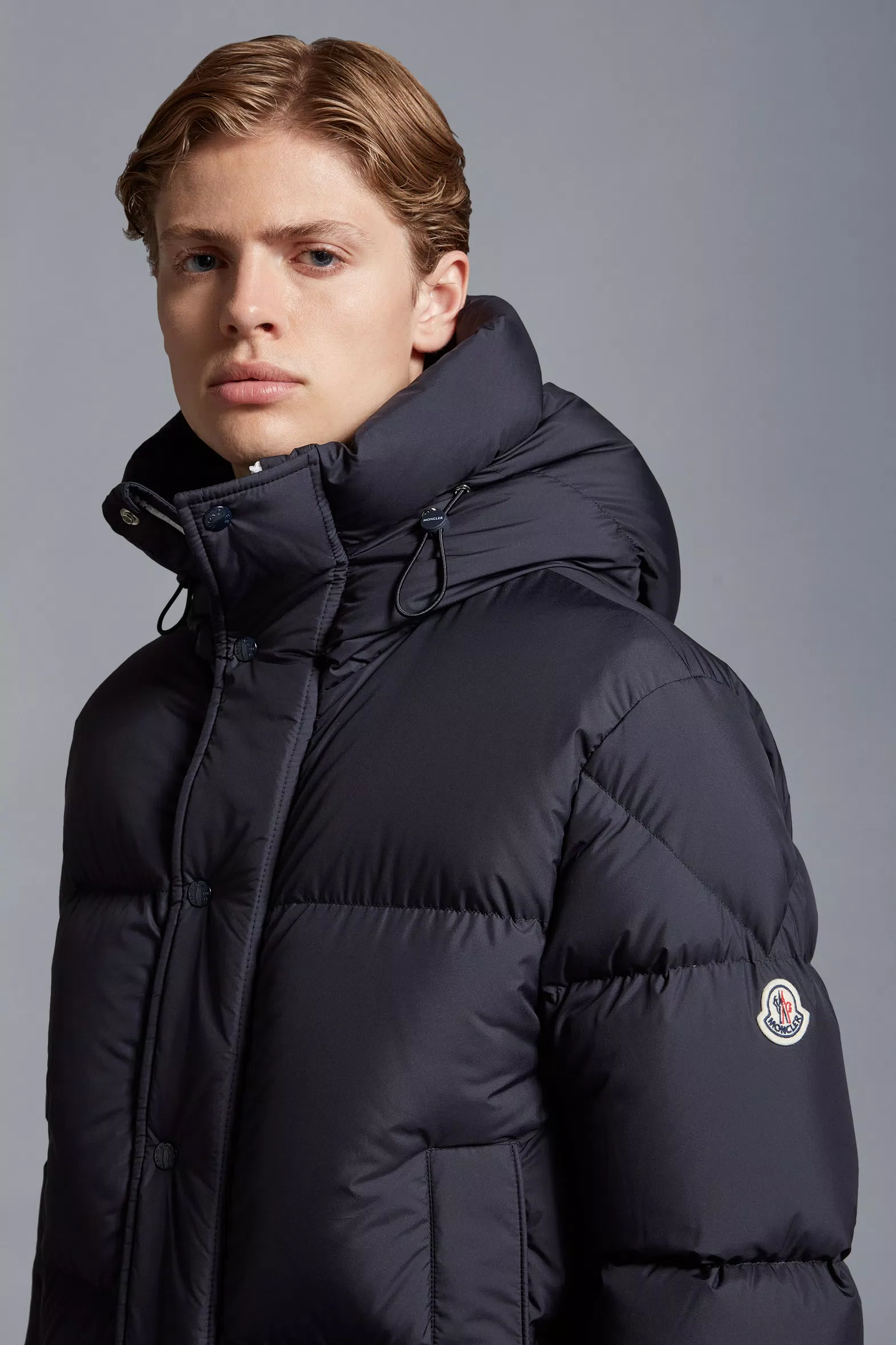 Navy Blue Risler Short Down Jacket - Short Down Jackets for Men ...