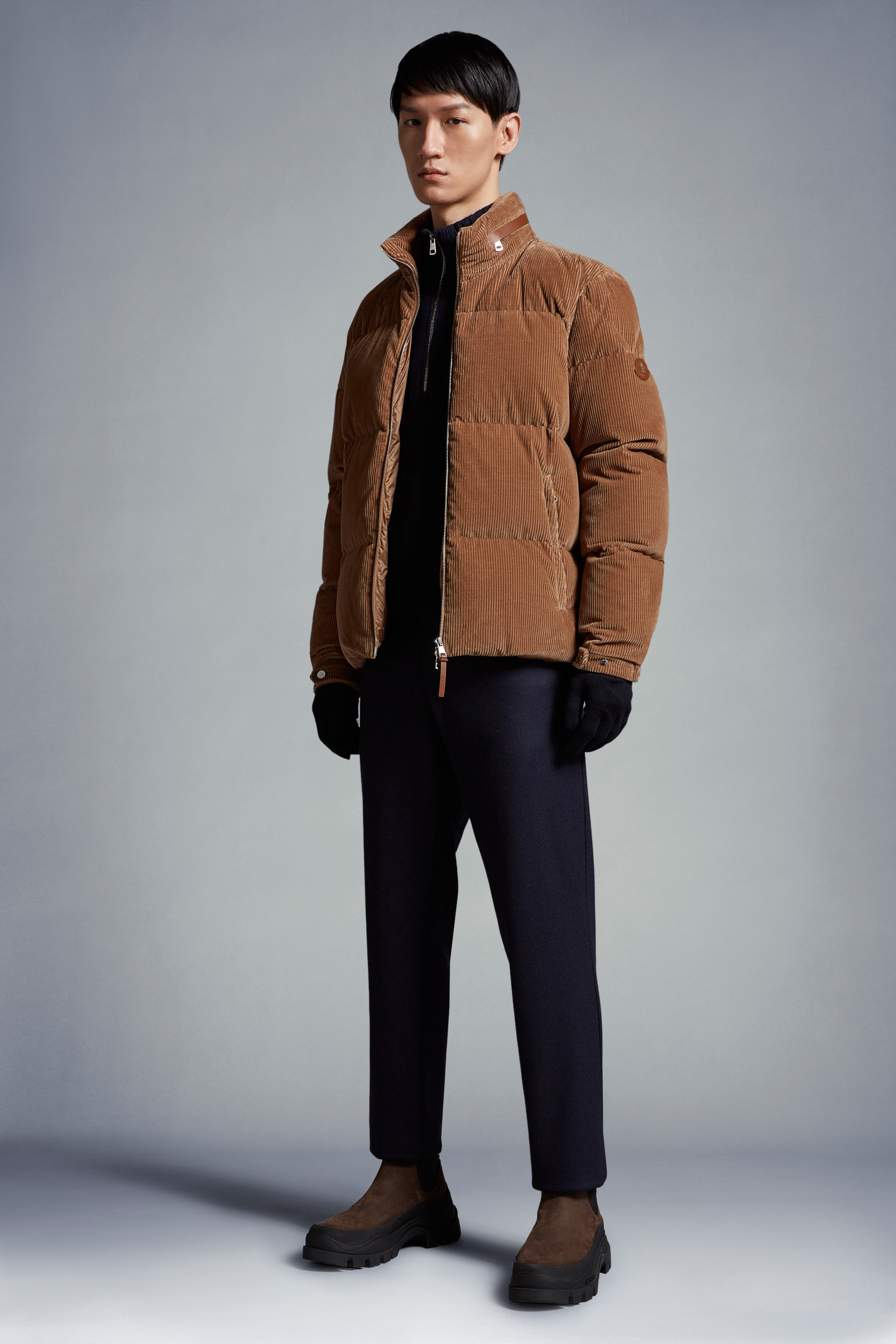 Brown Besbre Short Down Jacket - Short Down Jackets for Men | Moncler US