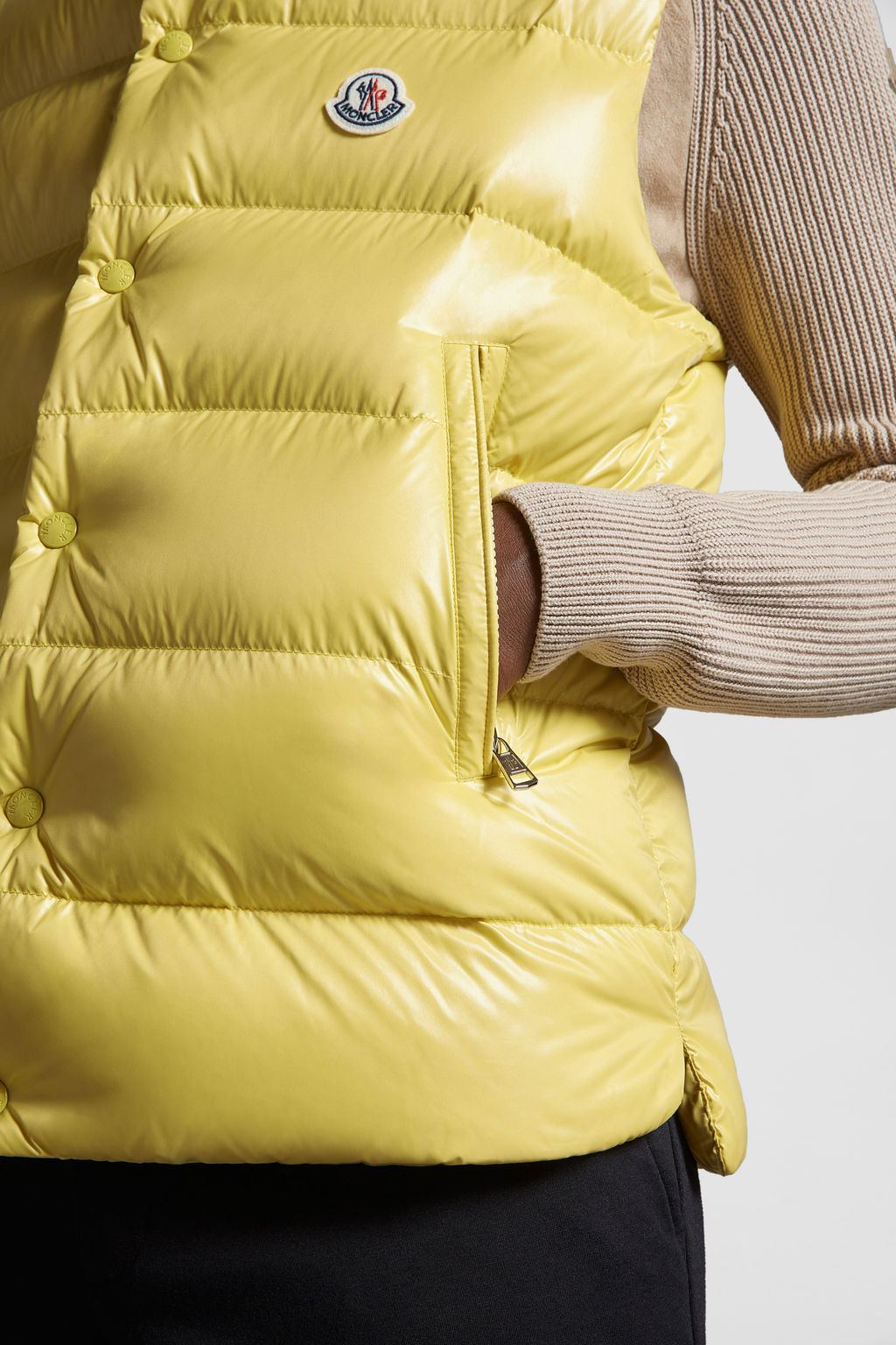 Yellow Tibb Down Vest - Vests for Men | Moncler US