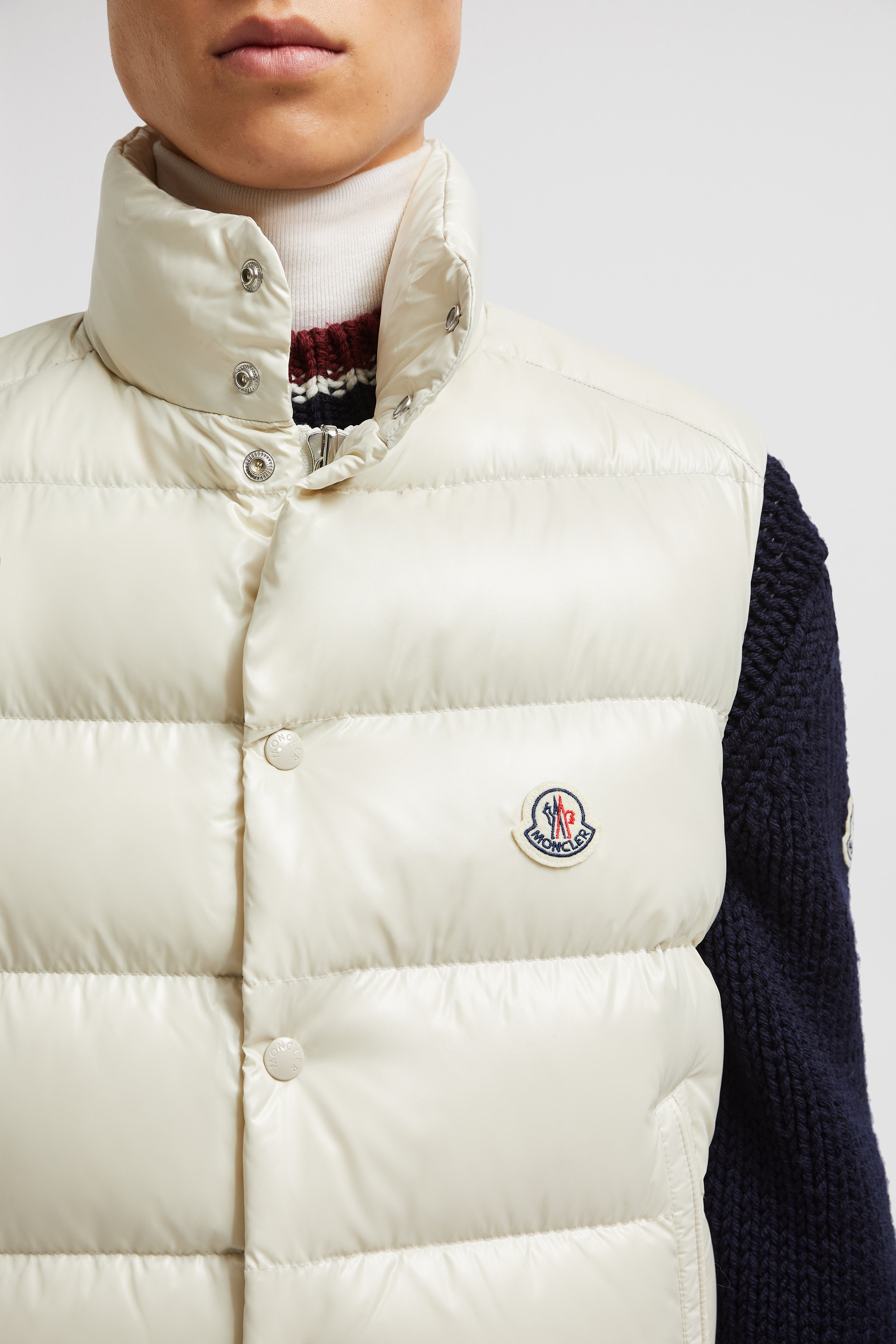 Moncler Daunenweste Belmont Gilet beige, Gr. 1, NEU mit Etikett 2024