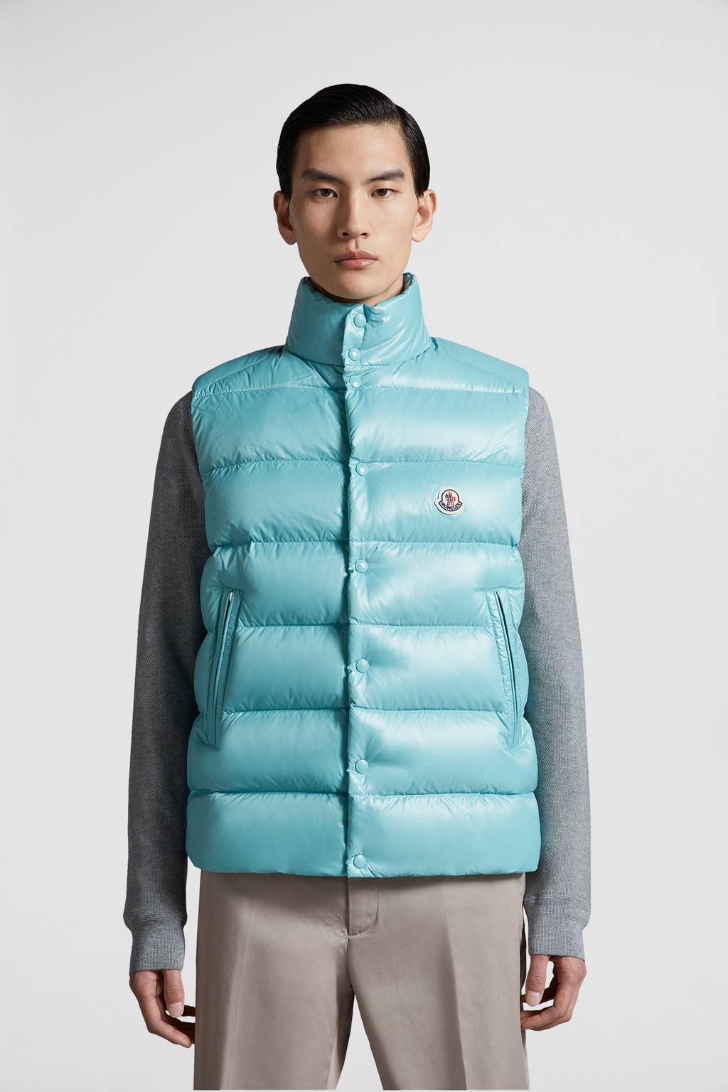 Moncler blue clearance gilet