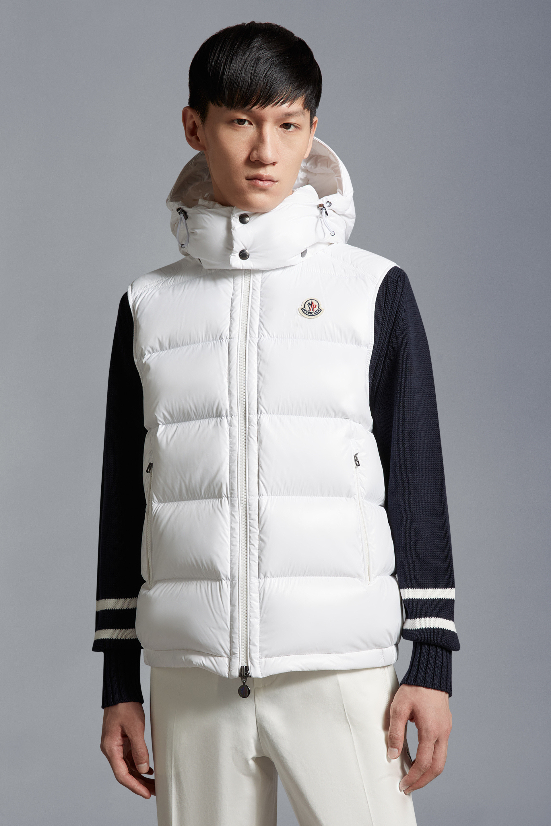 White moncler store gilet mens