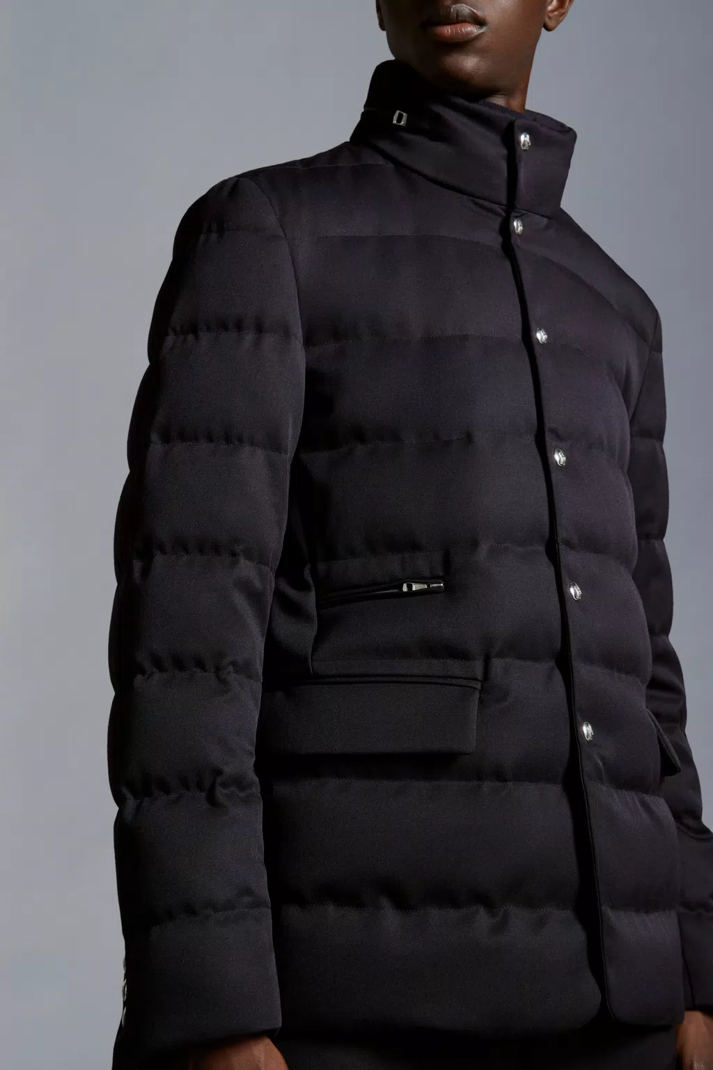 Navy Blue Bess Short Down Jacket - Coats & Jackets for Men | Moncler NL