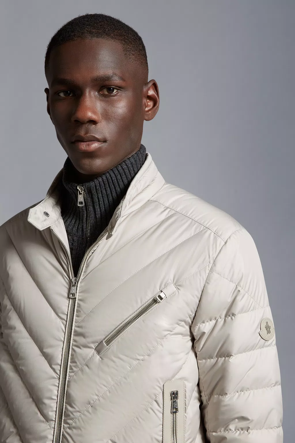 Beige Tajuna Short Down Jacket - Short Down Jackets for Men | Moncler US