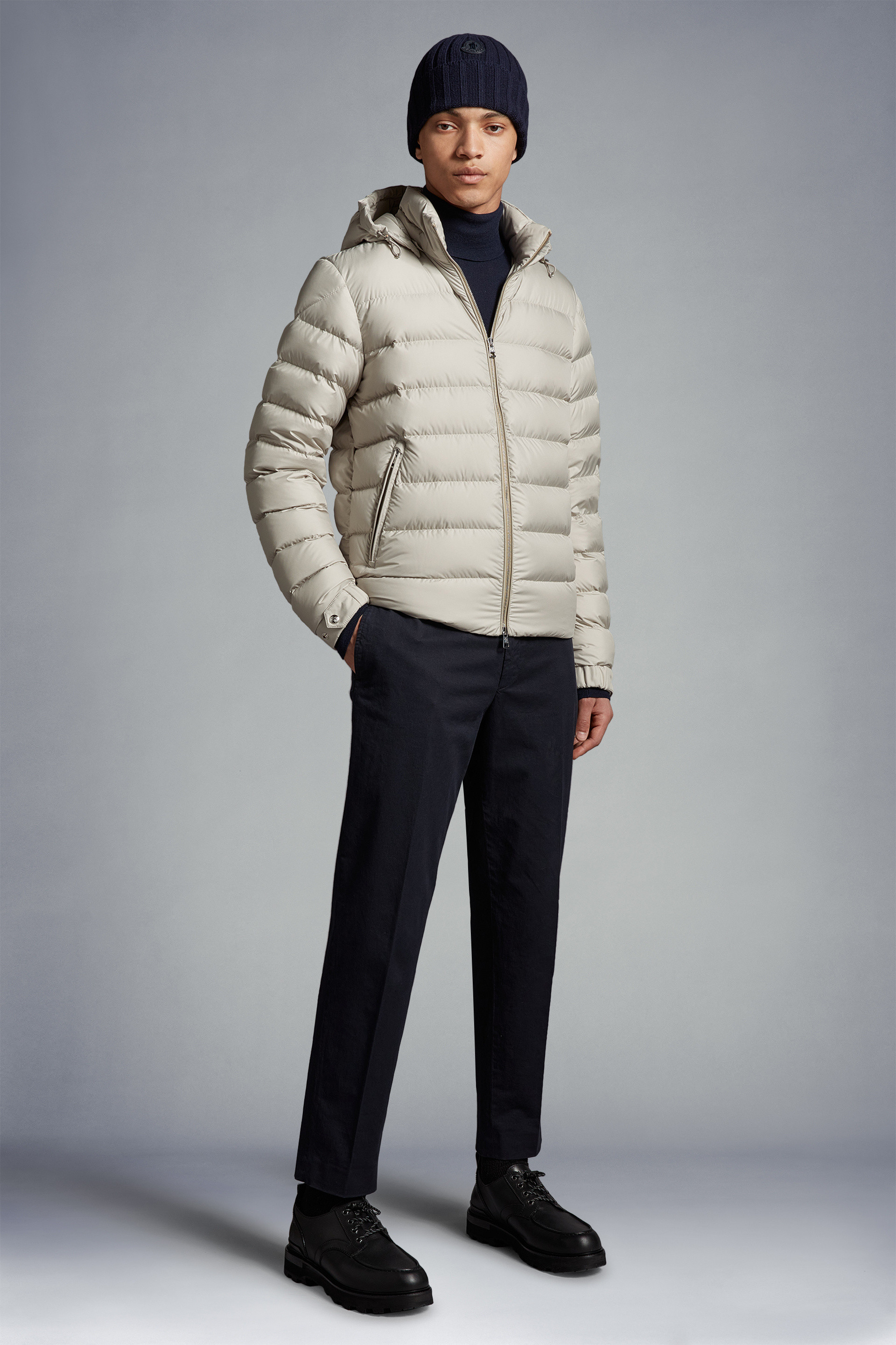 Beige Arneb Short Down Jacket - Short Down Jackets for Men | Moncler FR