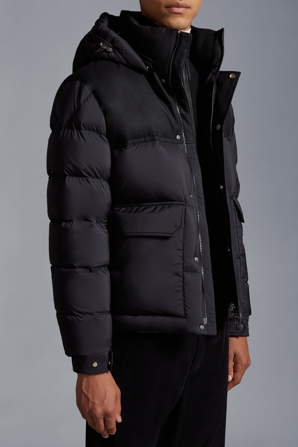 Black Mussala Short Down Jacket - Short Down Jackets for Men | Moncler KR