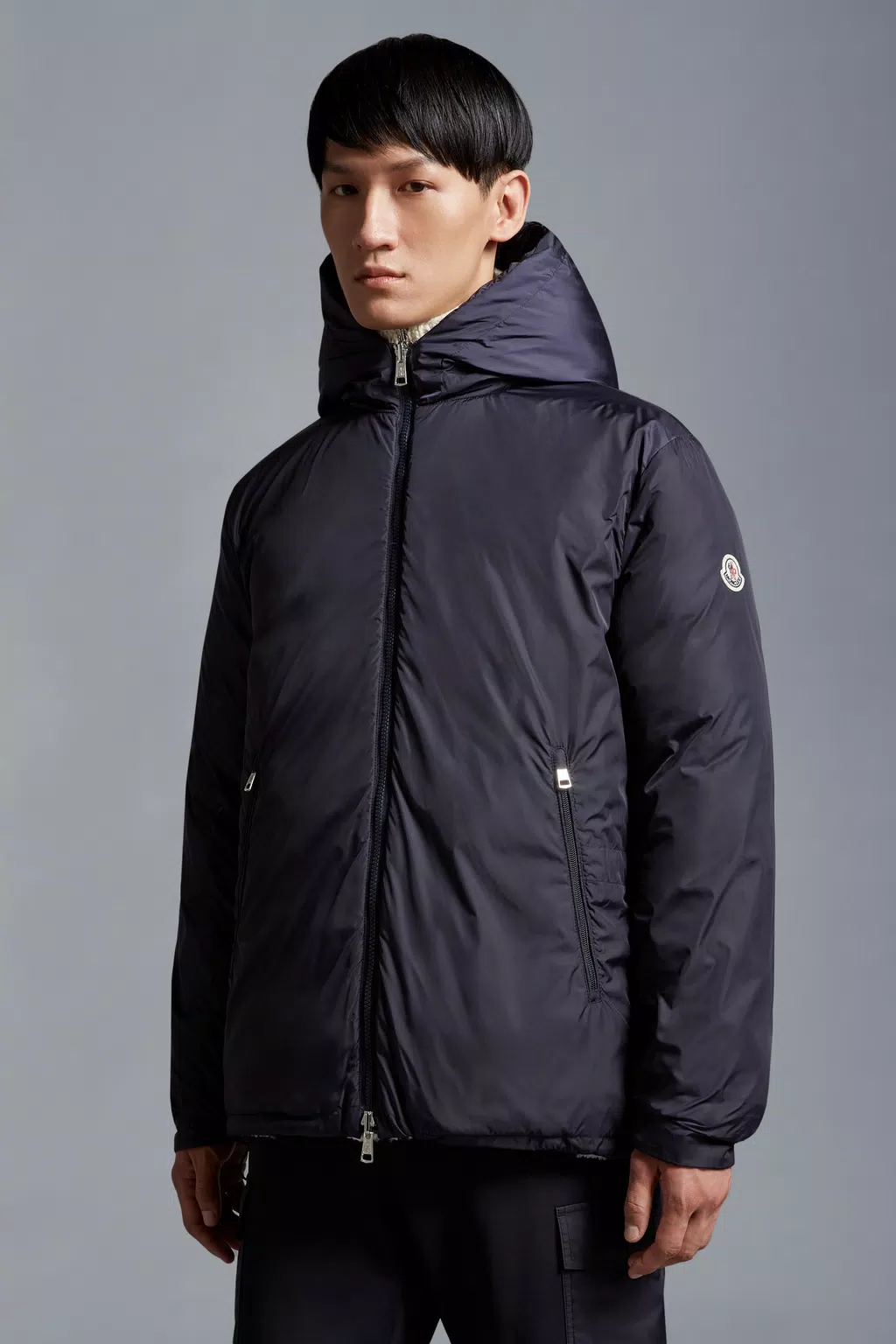 White & Blue Mondego Reversible Down Jacket - Short Down Jackets for ...