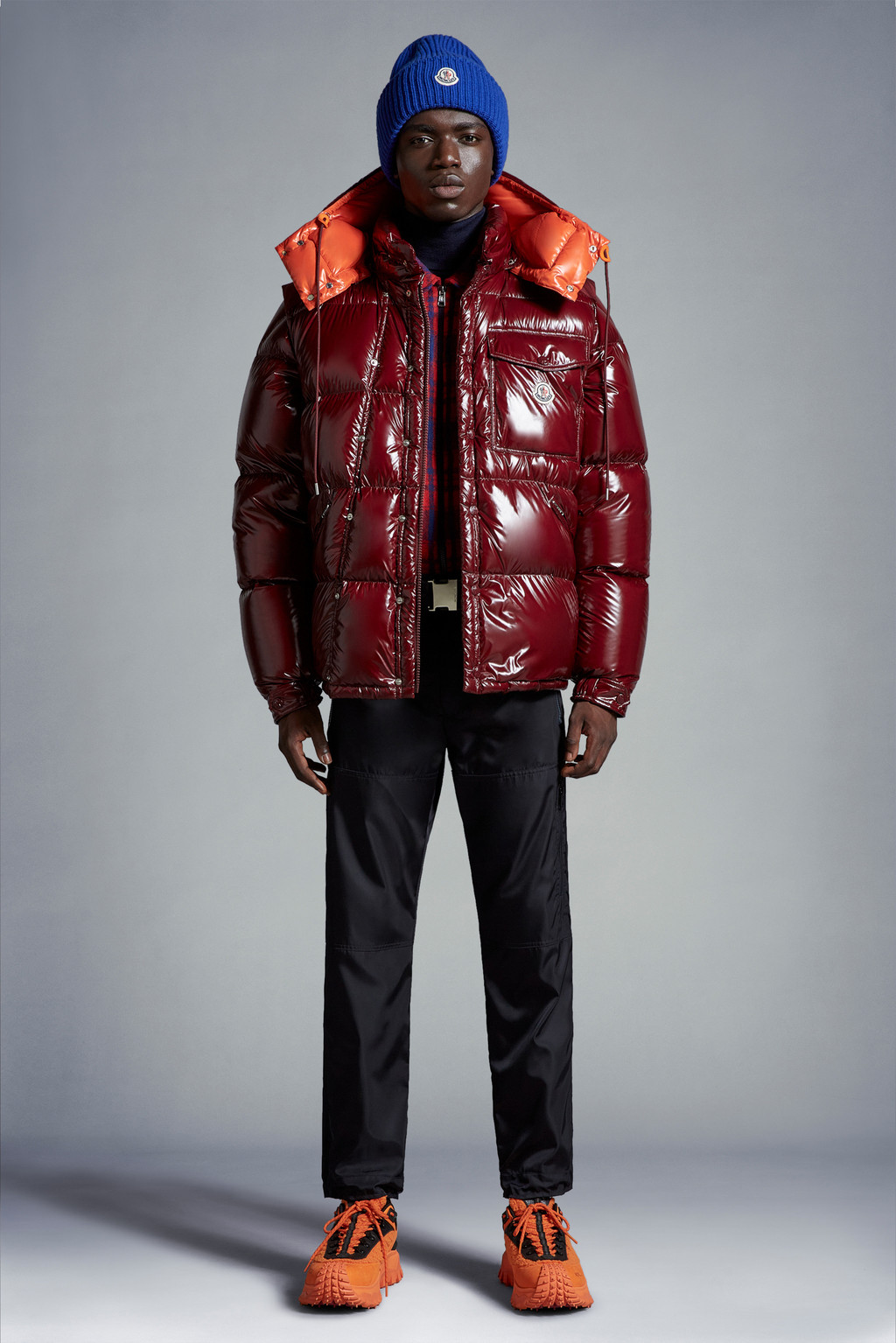 Burgundy store moncler jacket