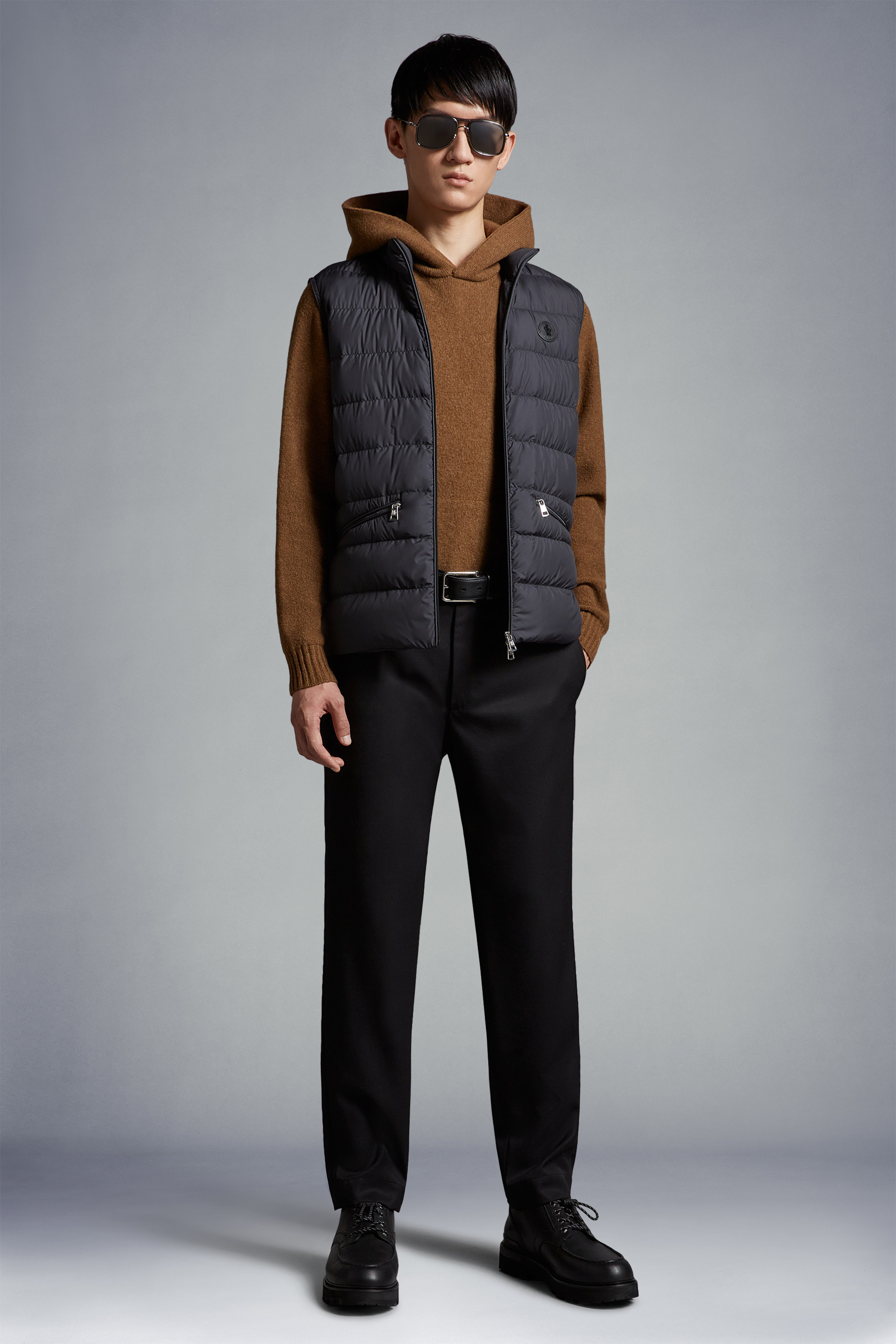 Black Treompan Down Vest - Vests for Men | Moncler US