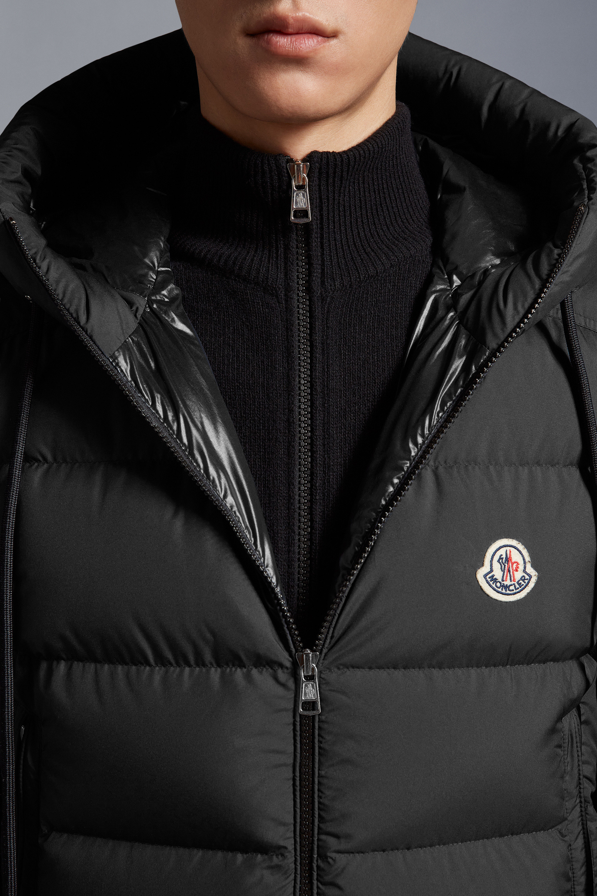 Moncler Violier Spider Web Quilted Down Jacket in Black for Men