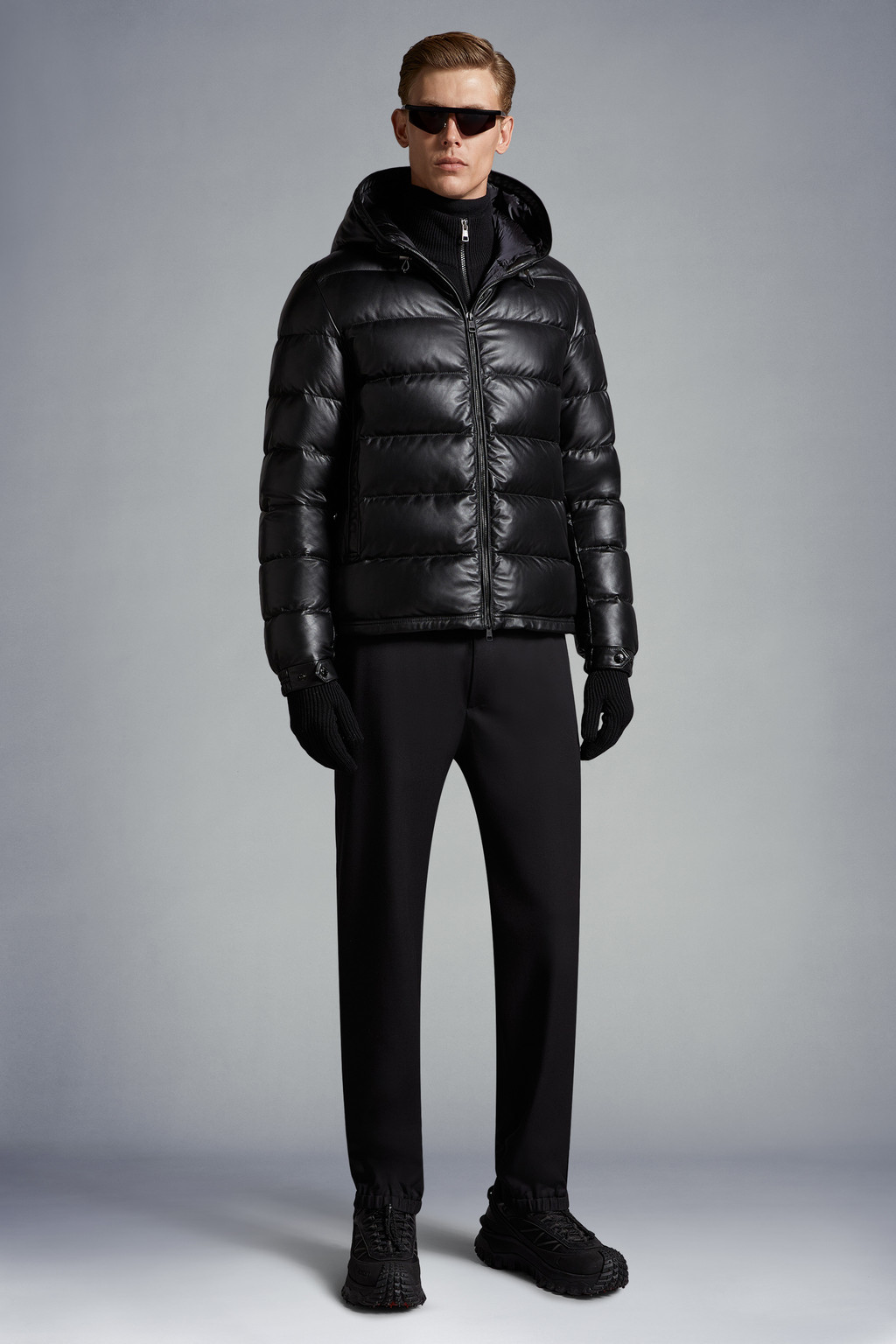 Mens moncler sales black jacket