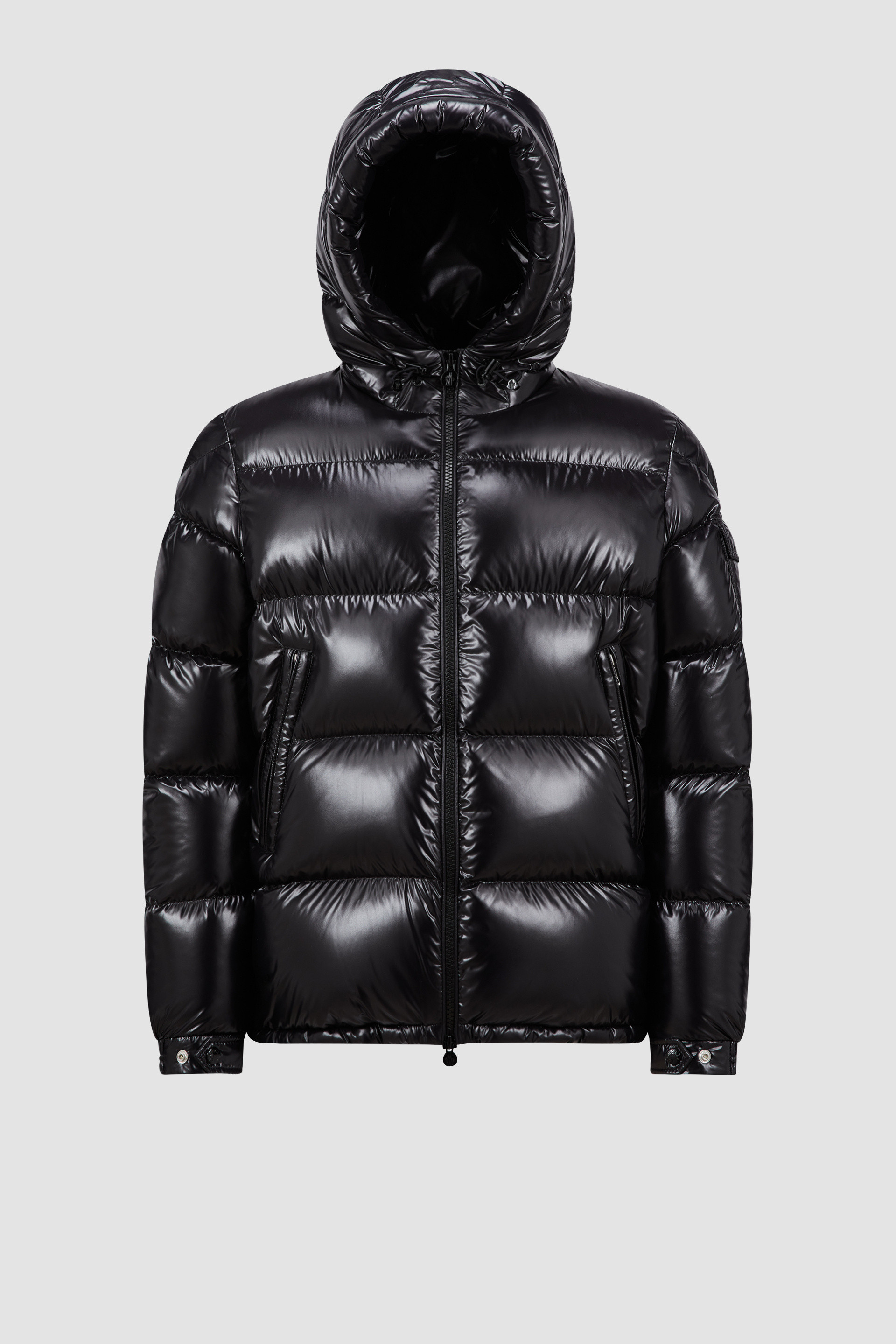 Moncler mens black clearance coat