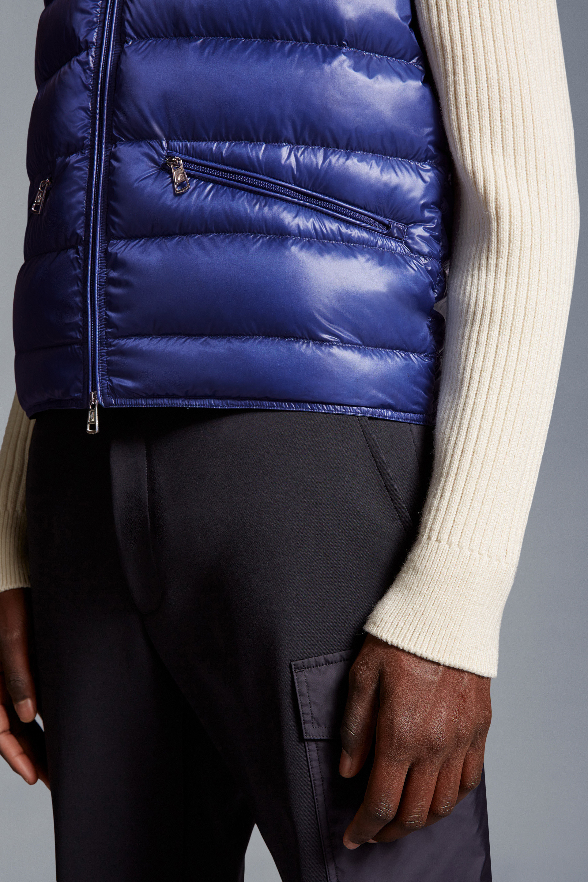 Blue moncler store gilet mens