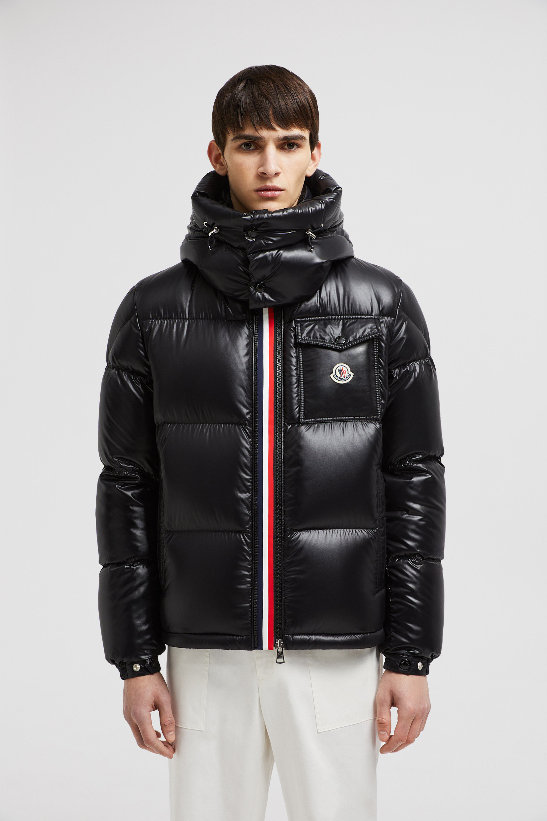 Moncler black down montbeliard on sale jacket