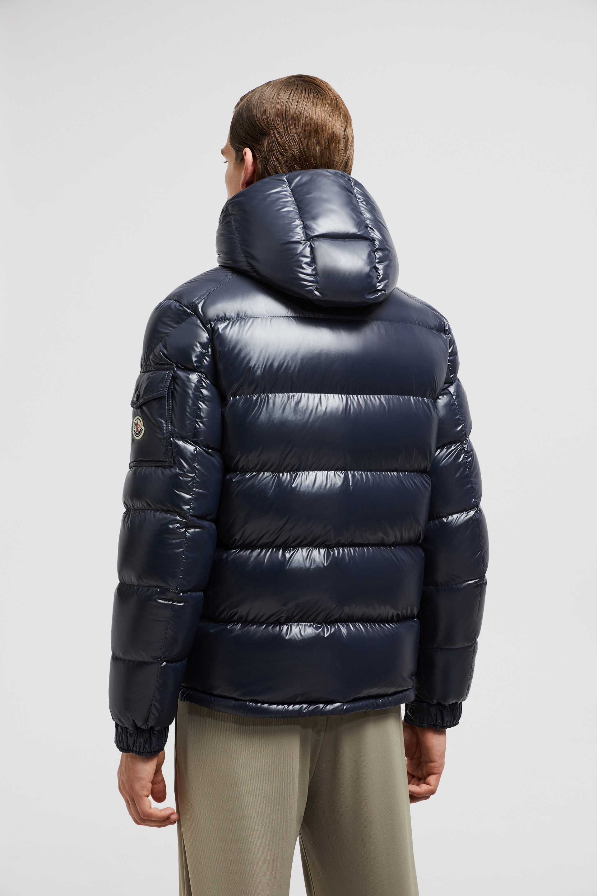 Mens blue on sale moncler coat