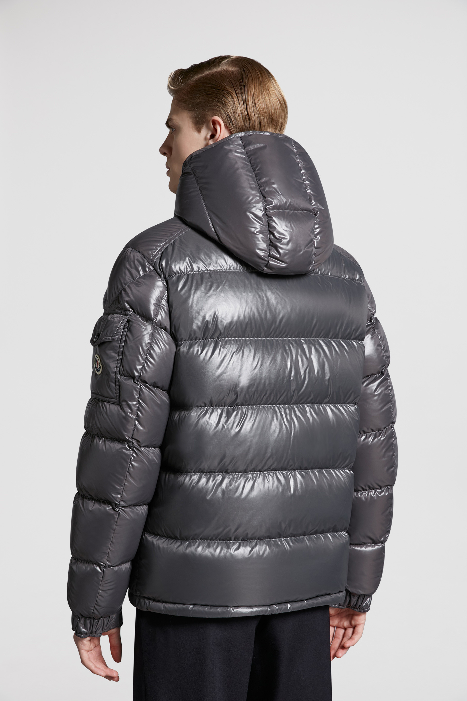 Moncler grey jacket on sale