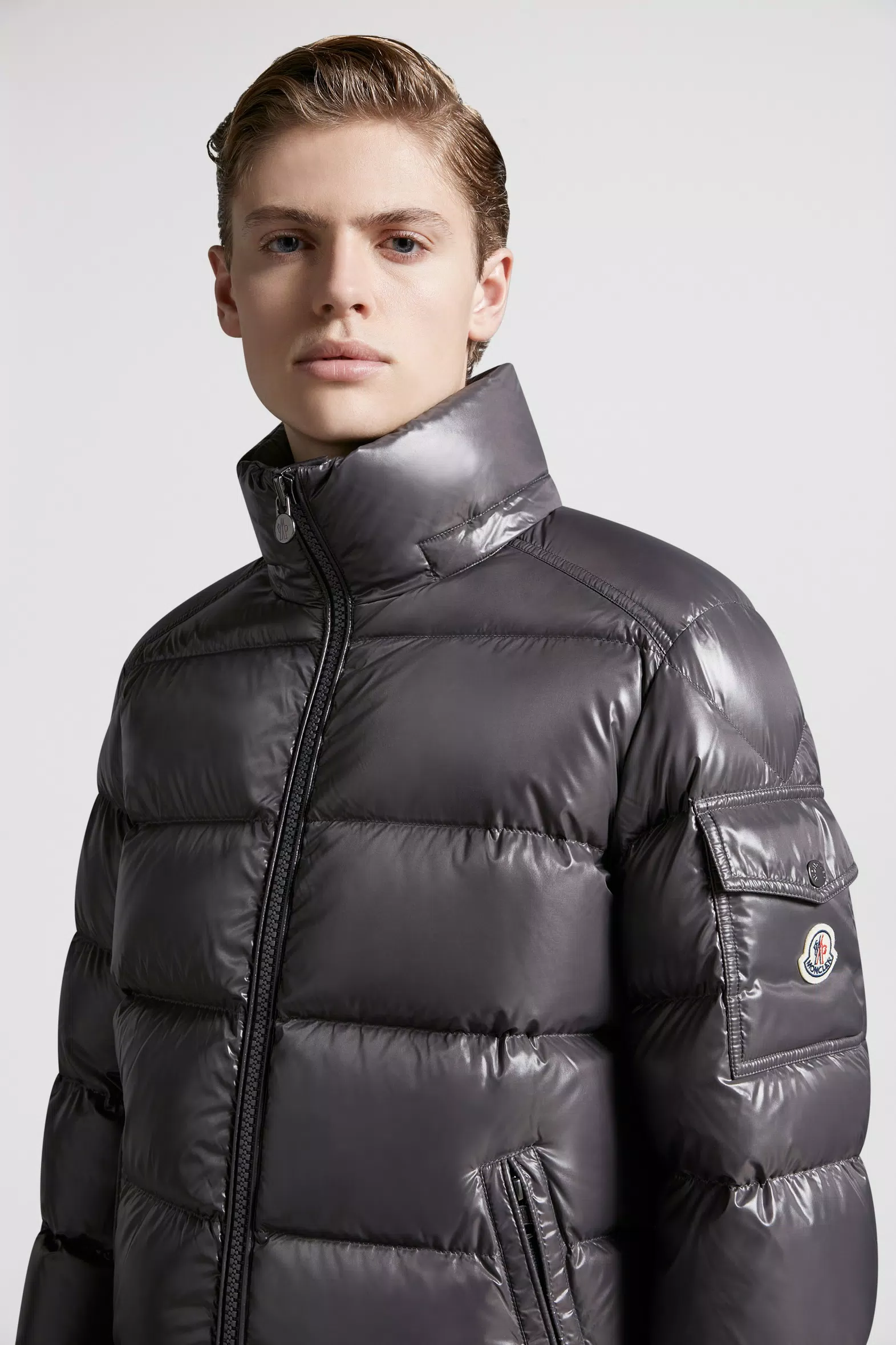 Dark Gray Moncler Maya Short Down Jacket - Short Down Jackets for Men ...