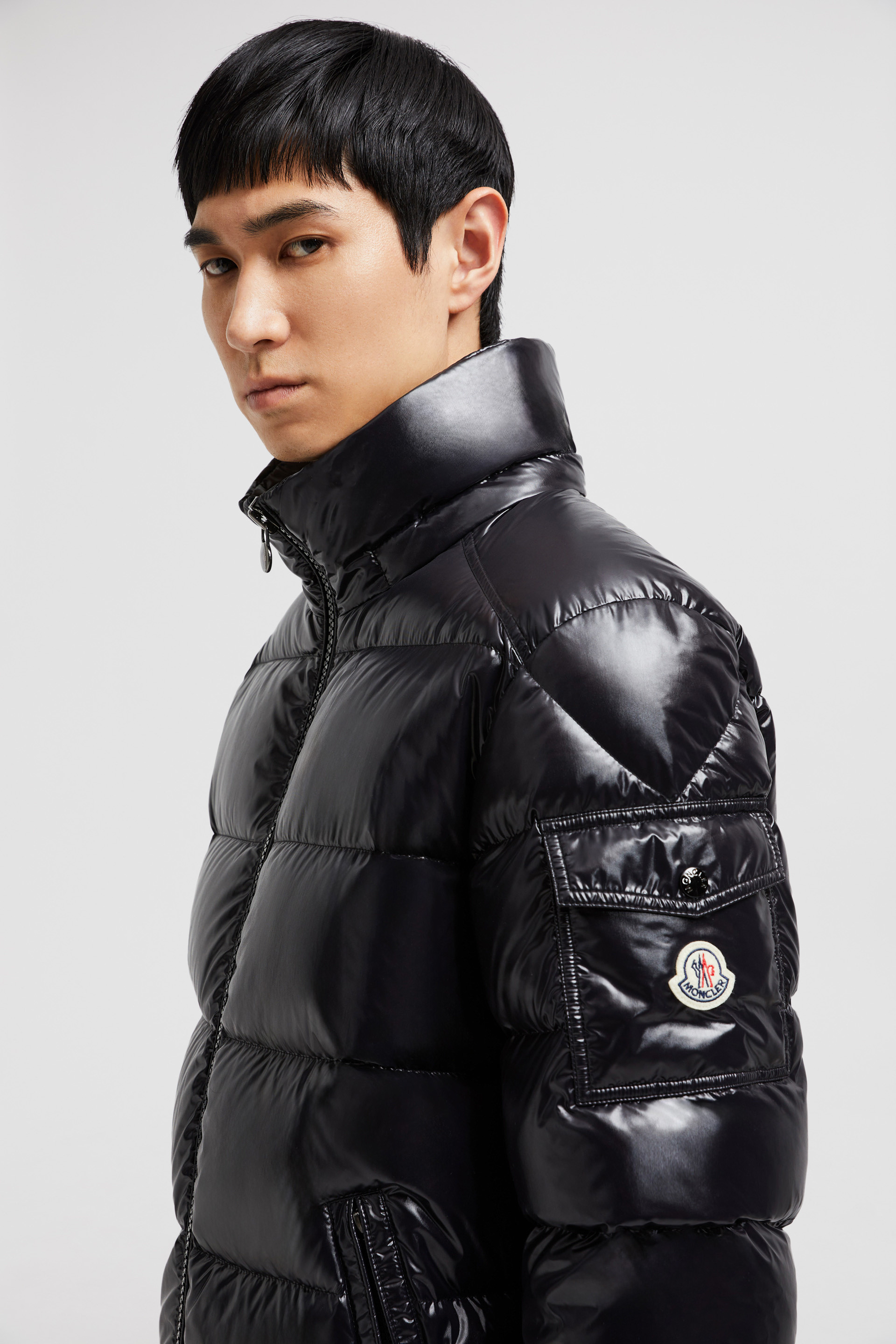 Black Moncler Maya Short Down Jacket Short Down Jackets for Men Moncler US