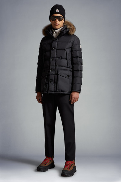 Black Cluny Long Down Jacket - Short Down Jackets for Men | Moncler SG