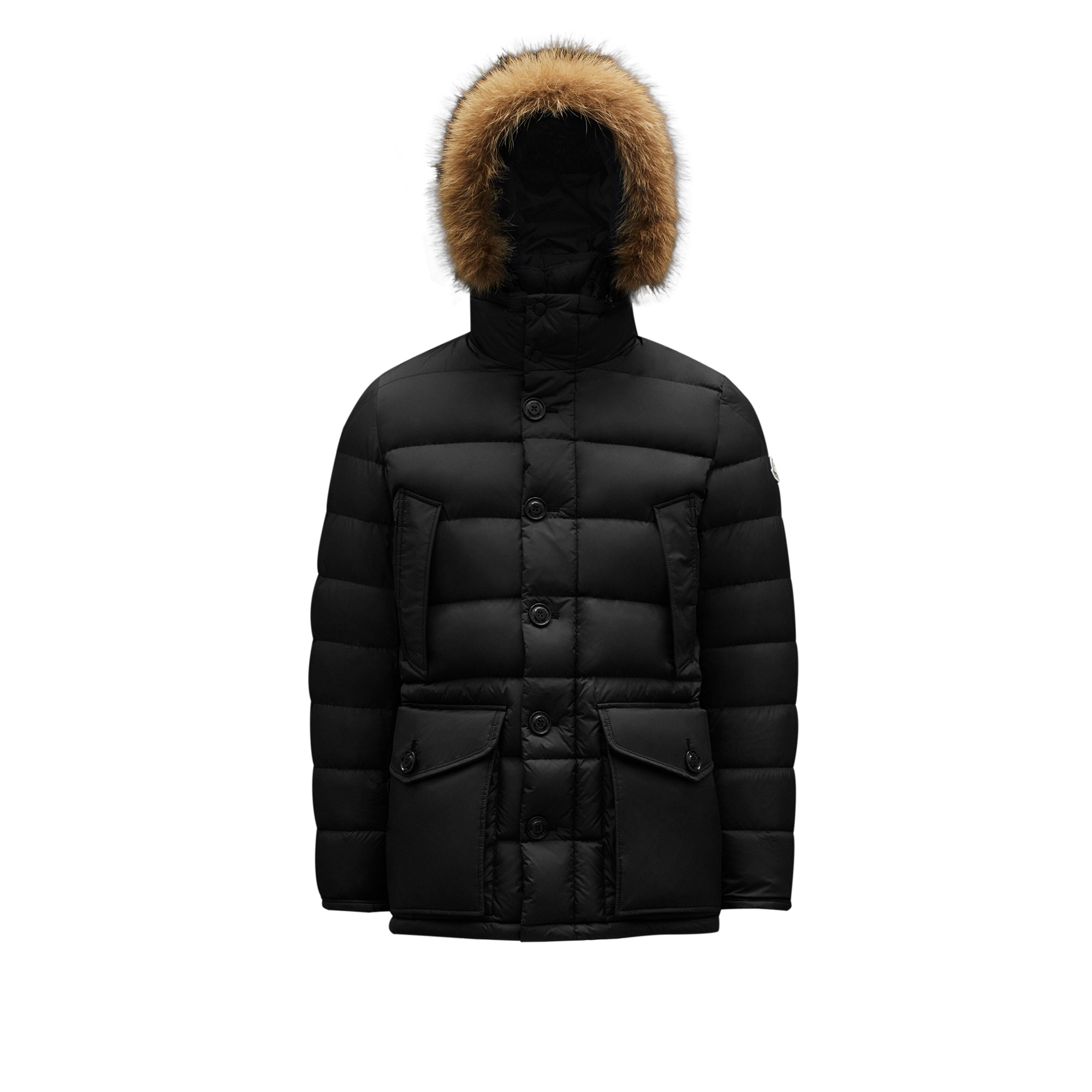 Moncler Collection Cluny Long Down Jacket Black In Noir