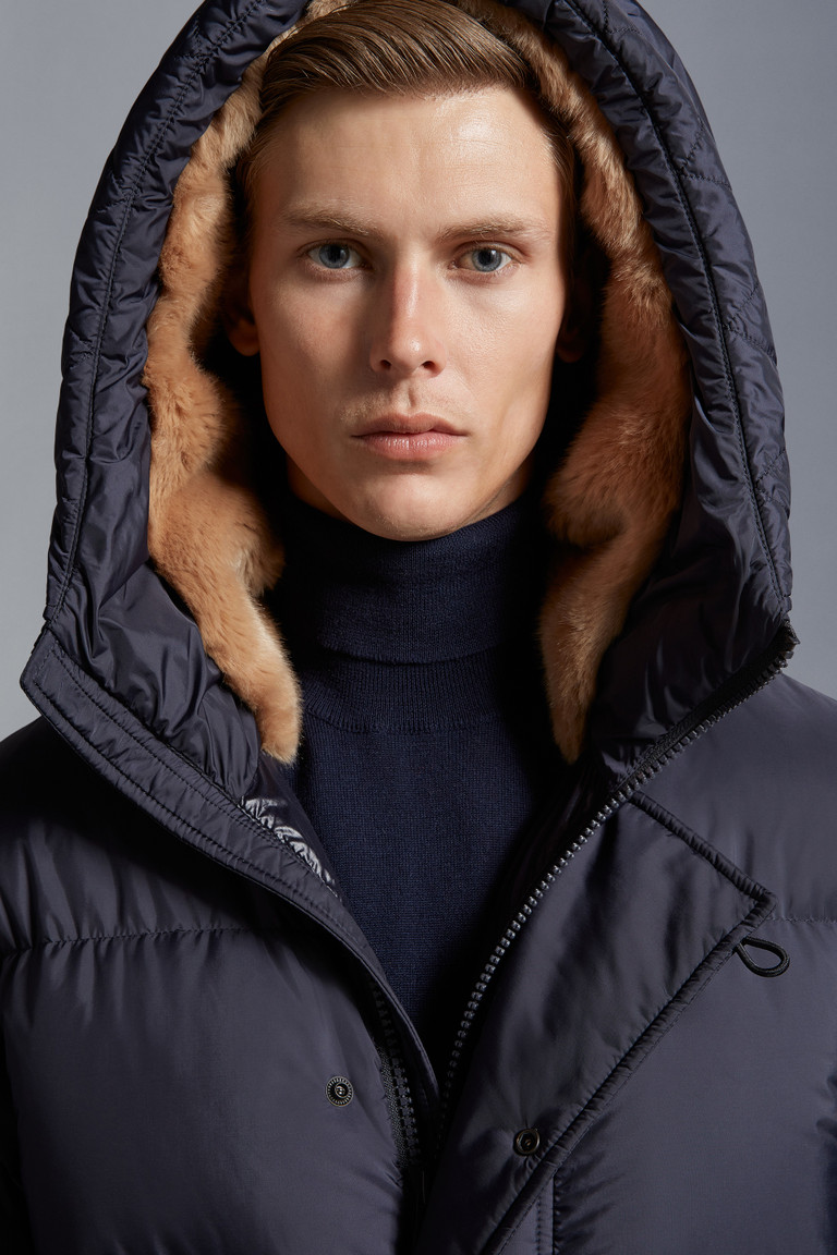 Night Blue Alagon Long Down Jacket Long Down Jackets for Men Moncler NL