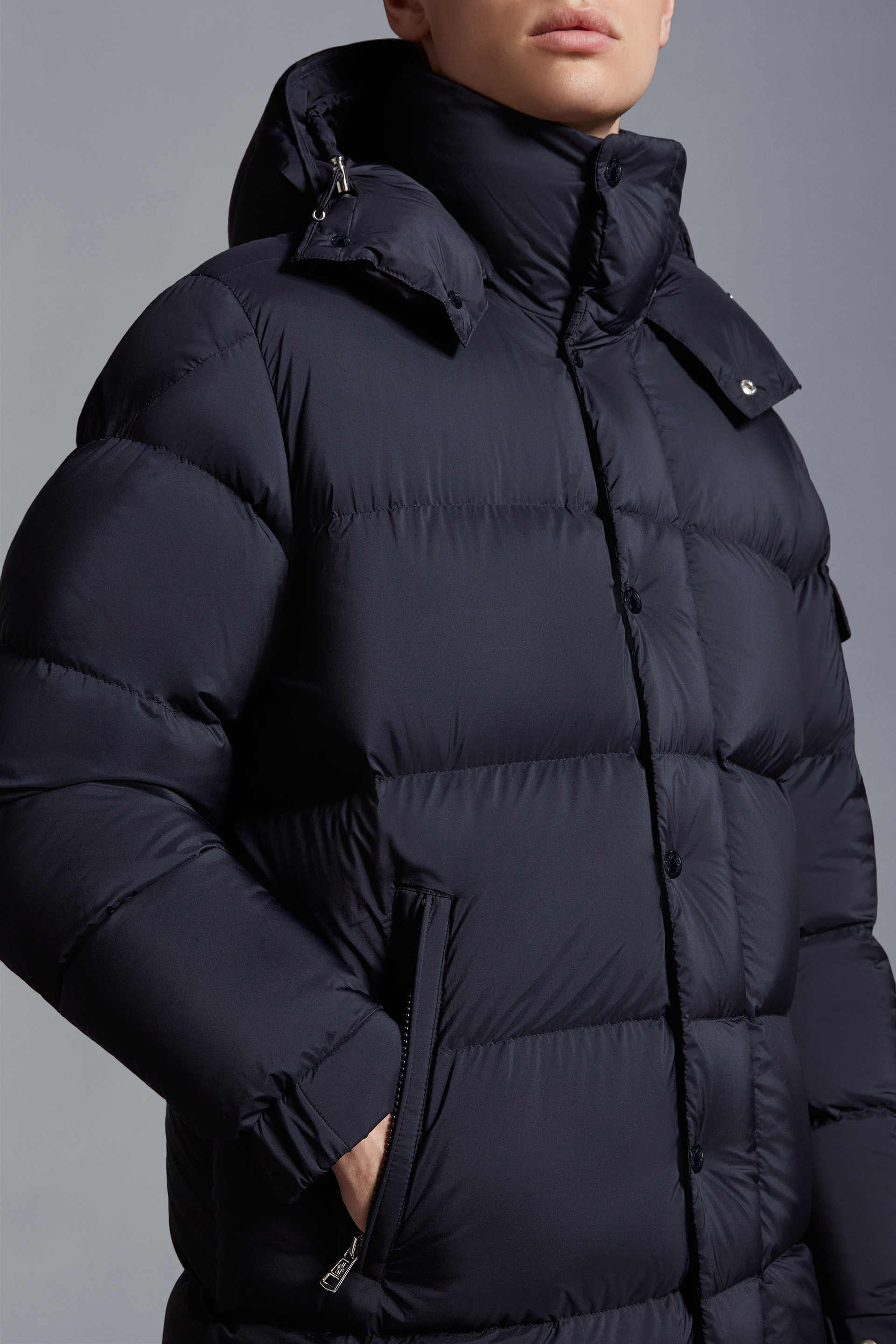 Night Blue Hanoverian Long Down Jacket - Long Down Jackets for Men 