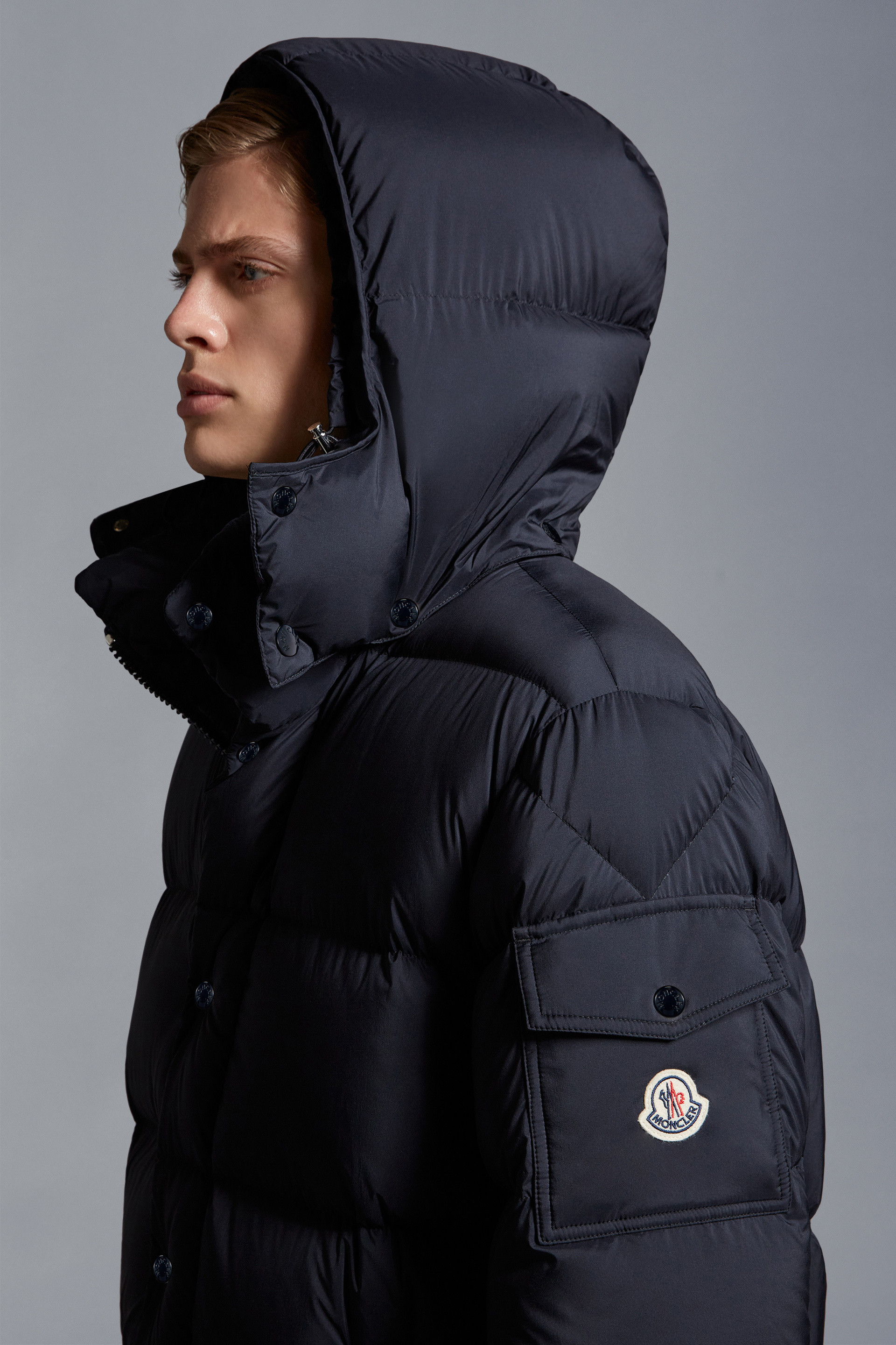 Moncler hanoverian long down jacket new arrivals