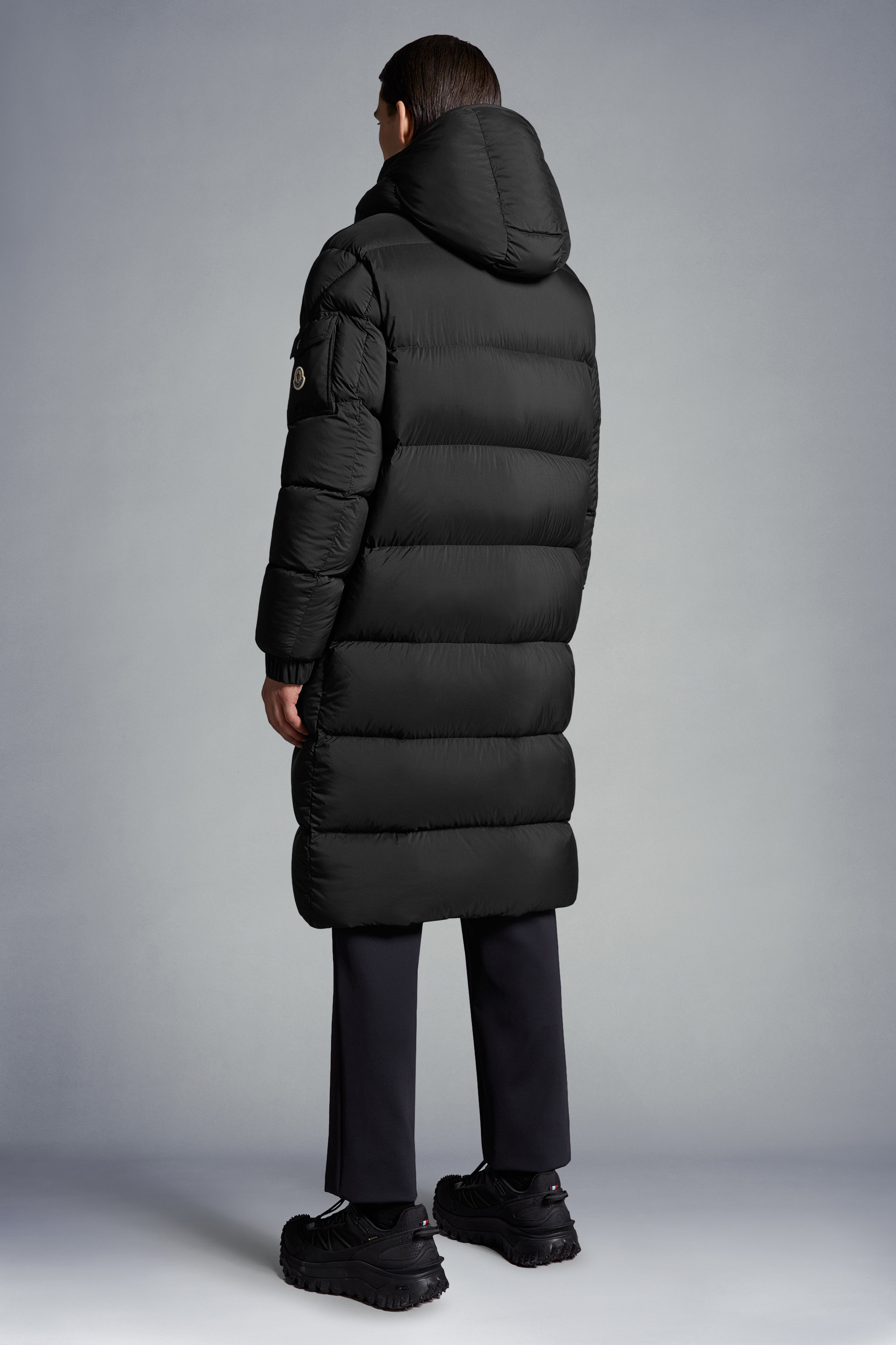 Black Hanoverian Long Down Jacket - Long Down Jackets for Men 