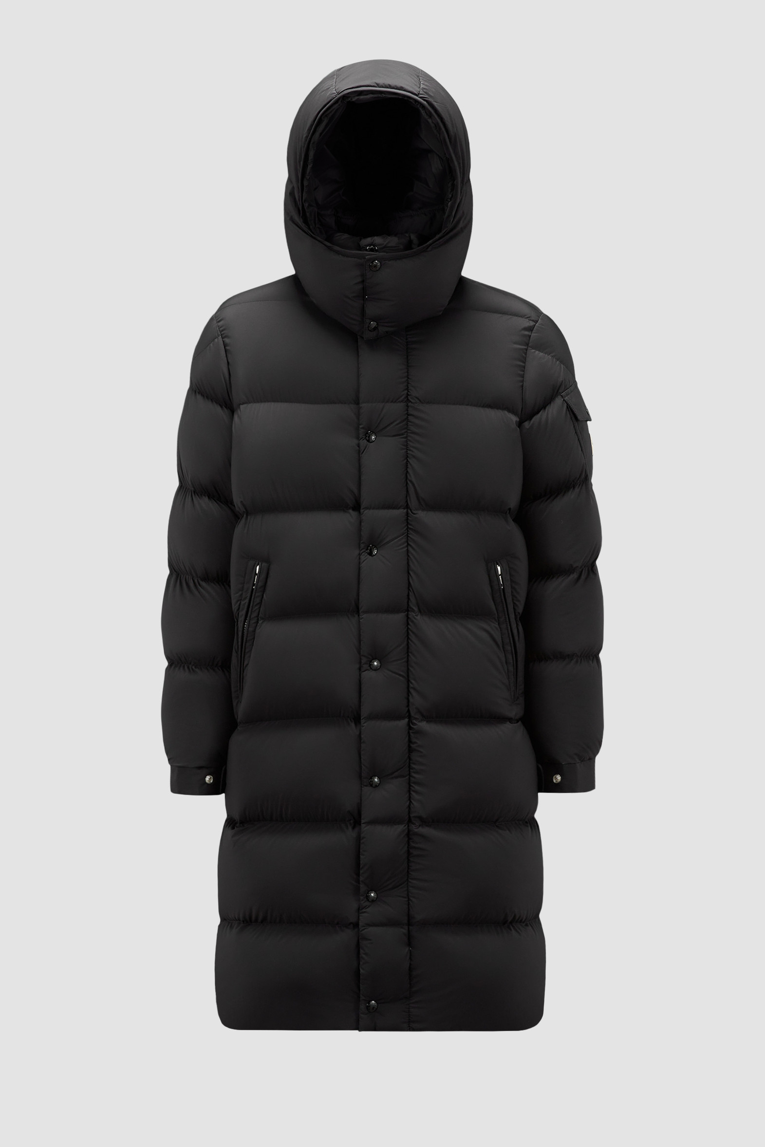 Black Hanoverian Long Down Jacket Long Down Jackets for Men Moncler US