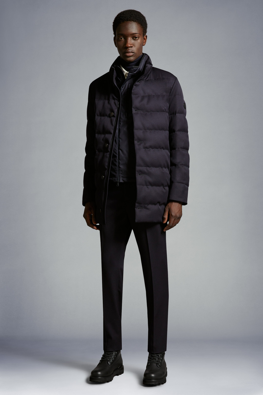 Moncler mens long clearance coat