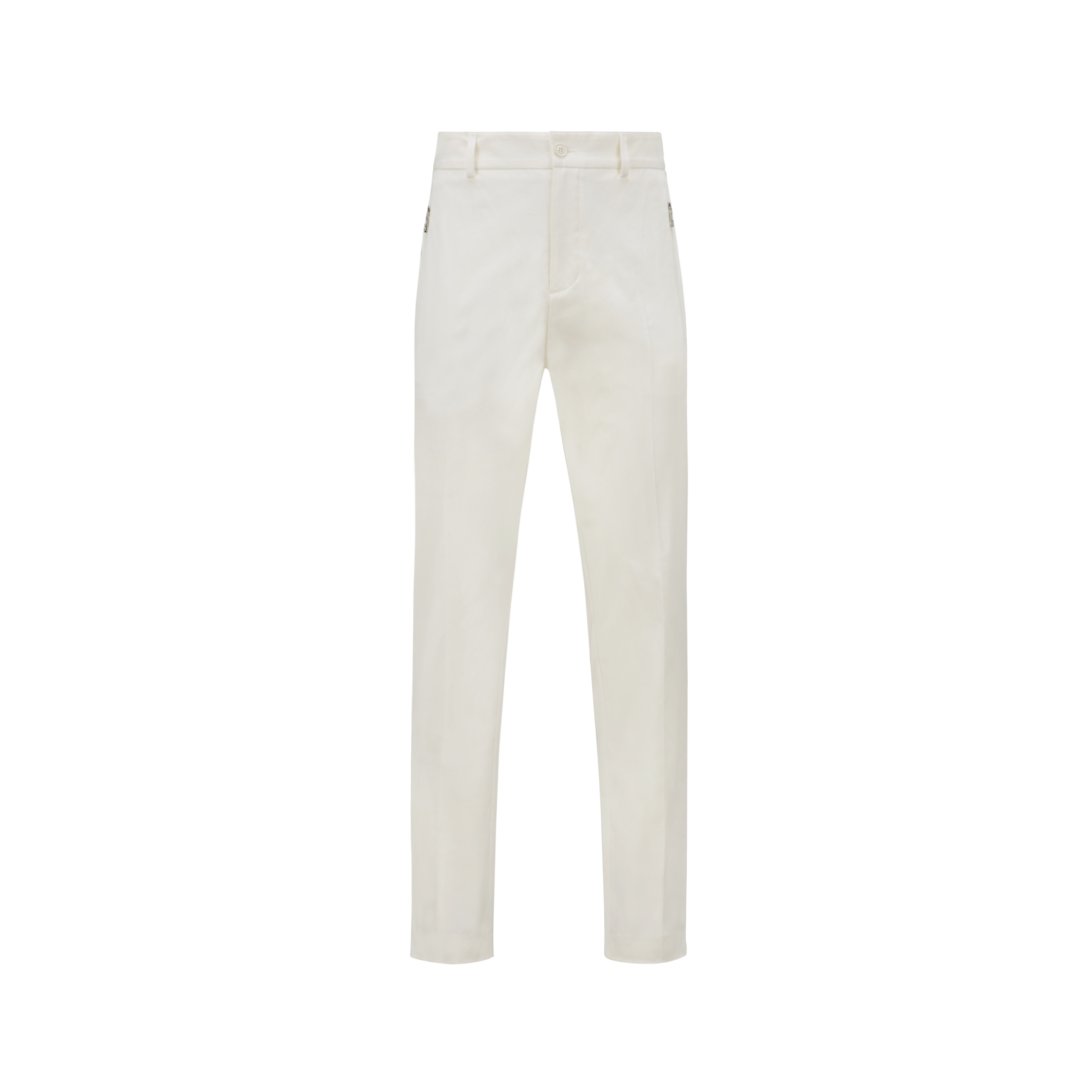 Moncler Collection Trouseralon En Gabardine In White
