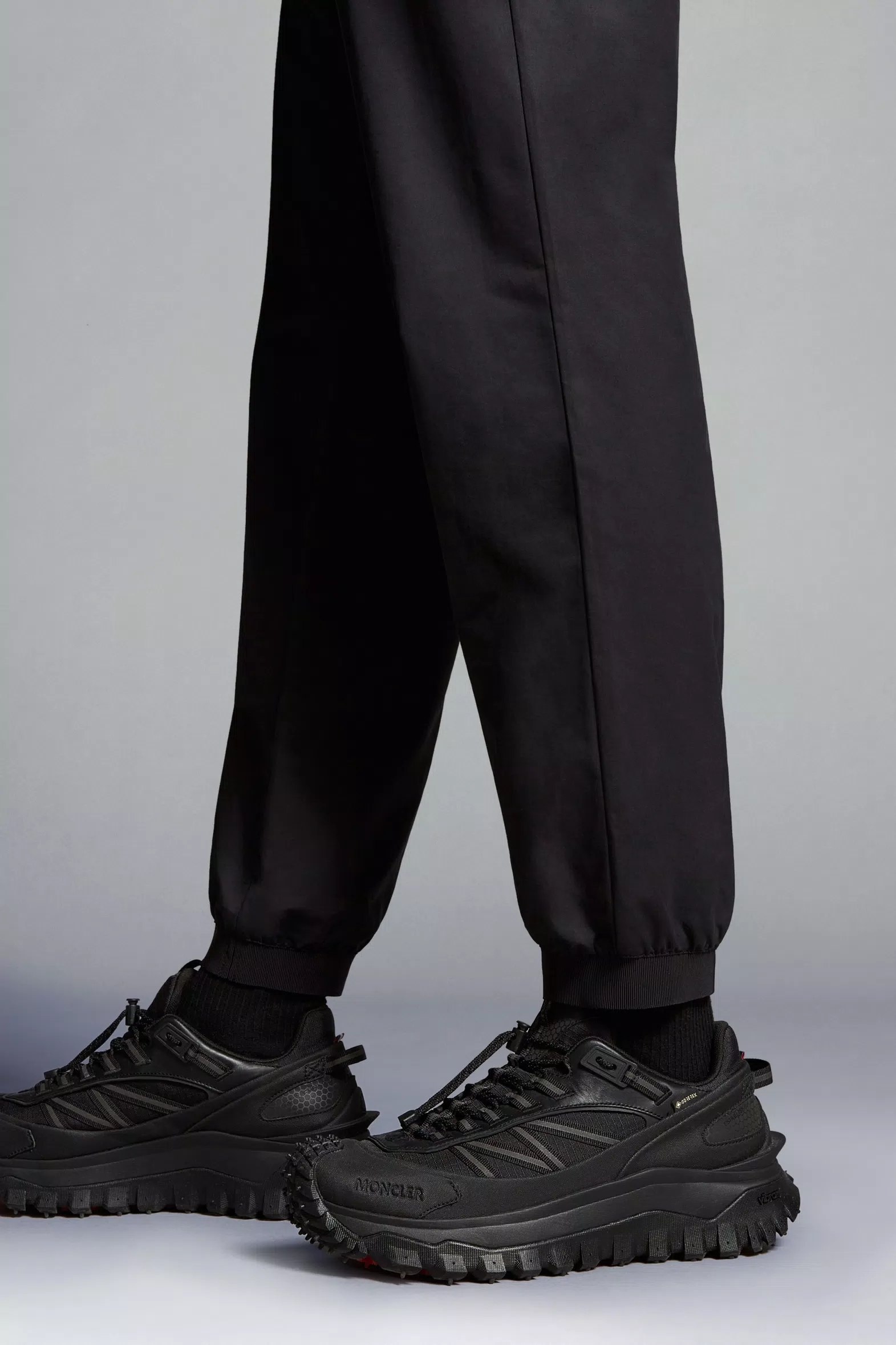 Black Cotton & Nylon Jogging Pants - Pants & Shorts for Men | Moncler US