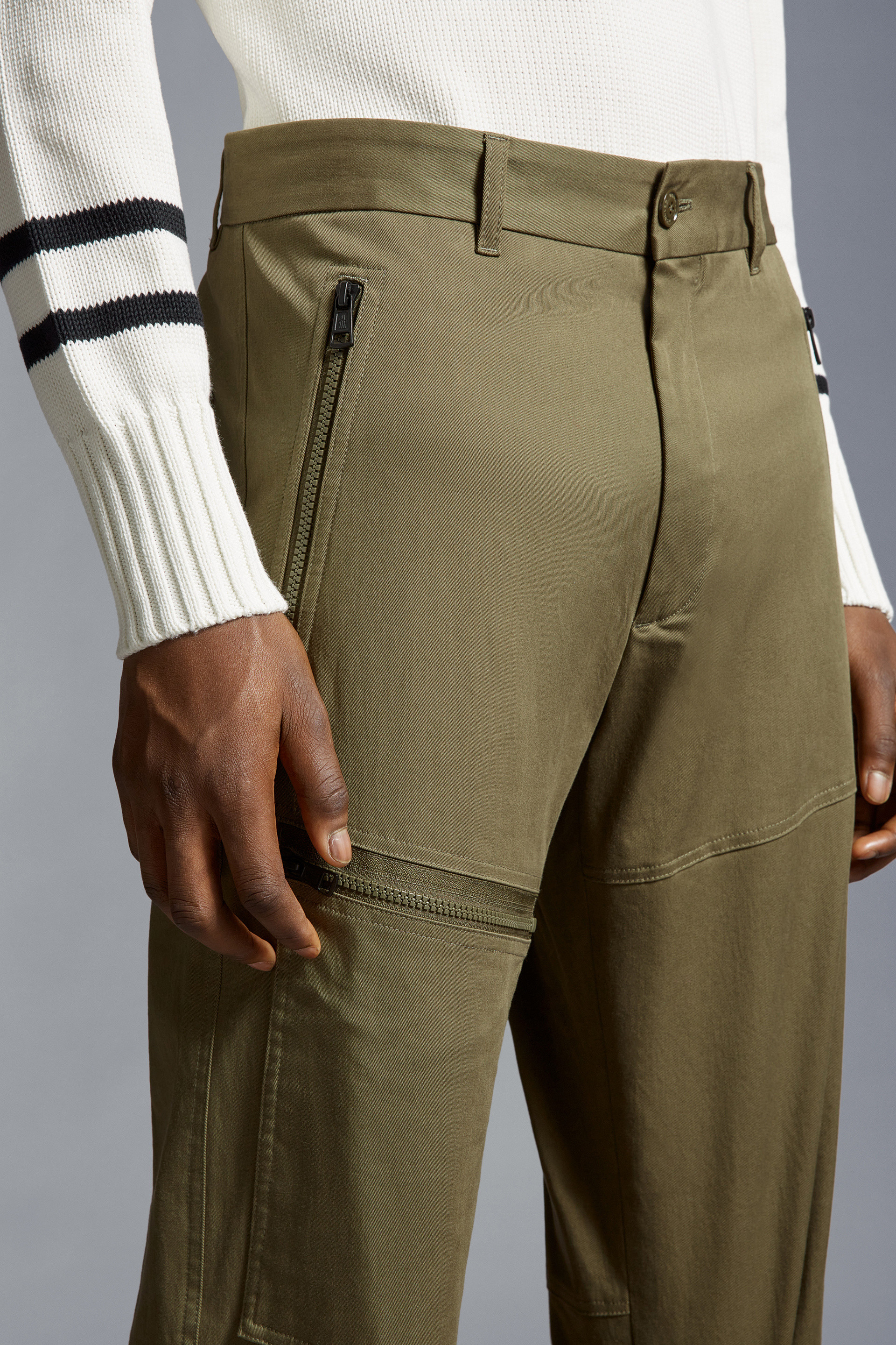 Dark Green Cotton Pants - Pants & Shorts for Men