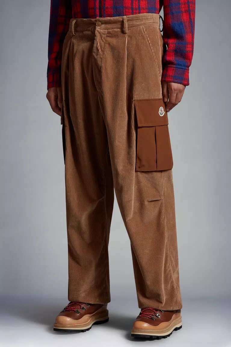 Brown Corduroy Cargo Pants - Pants & Shorts for Men | Moncler CA