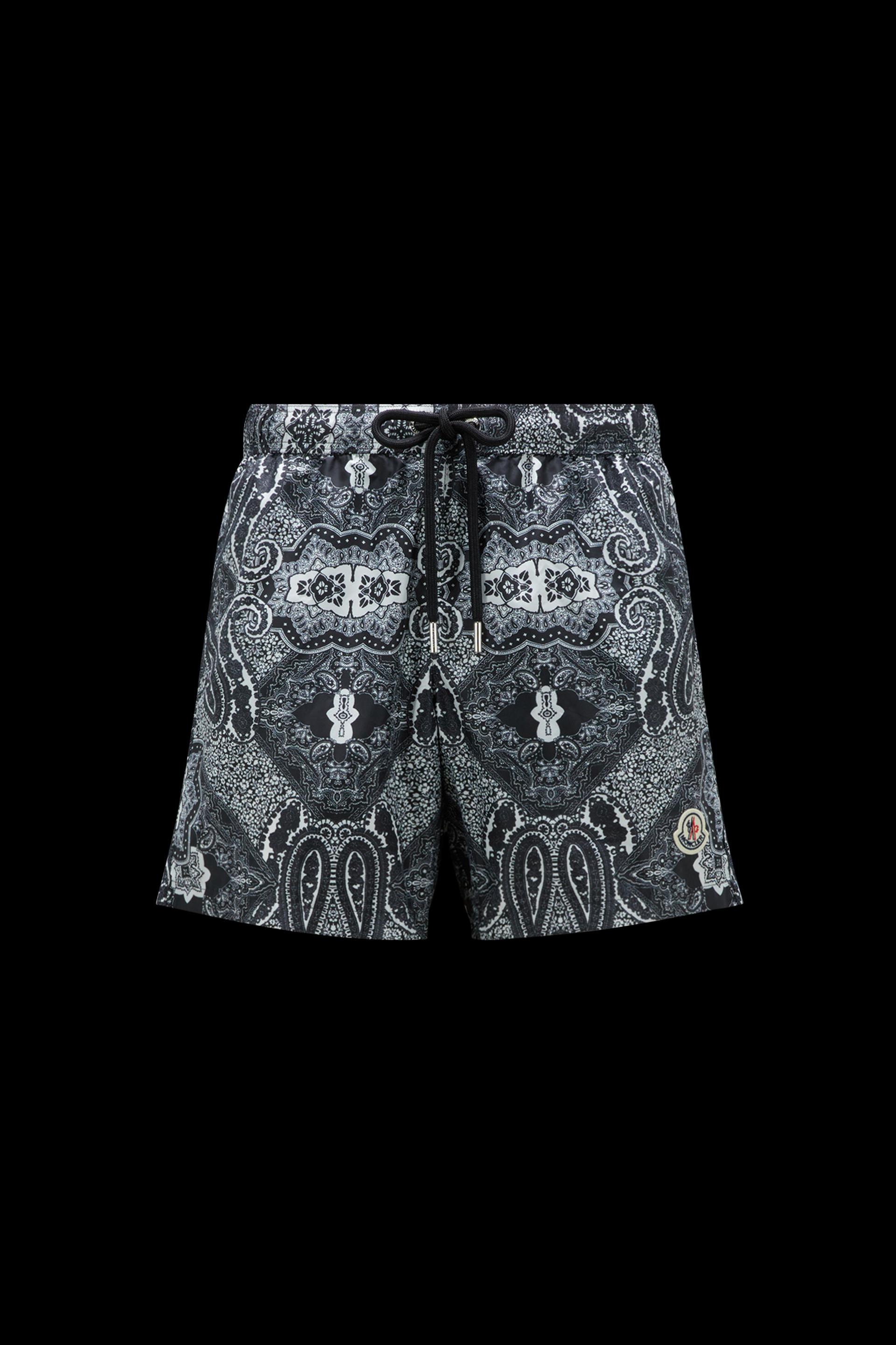 Men's Bb Monogram Swim Shorts in Black