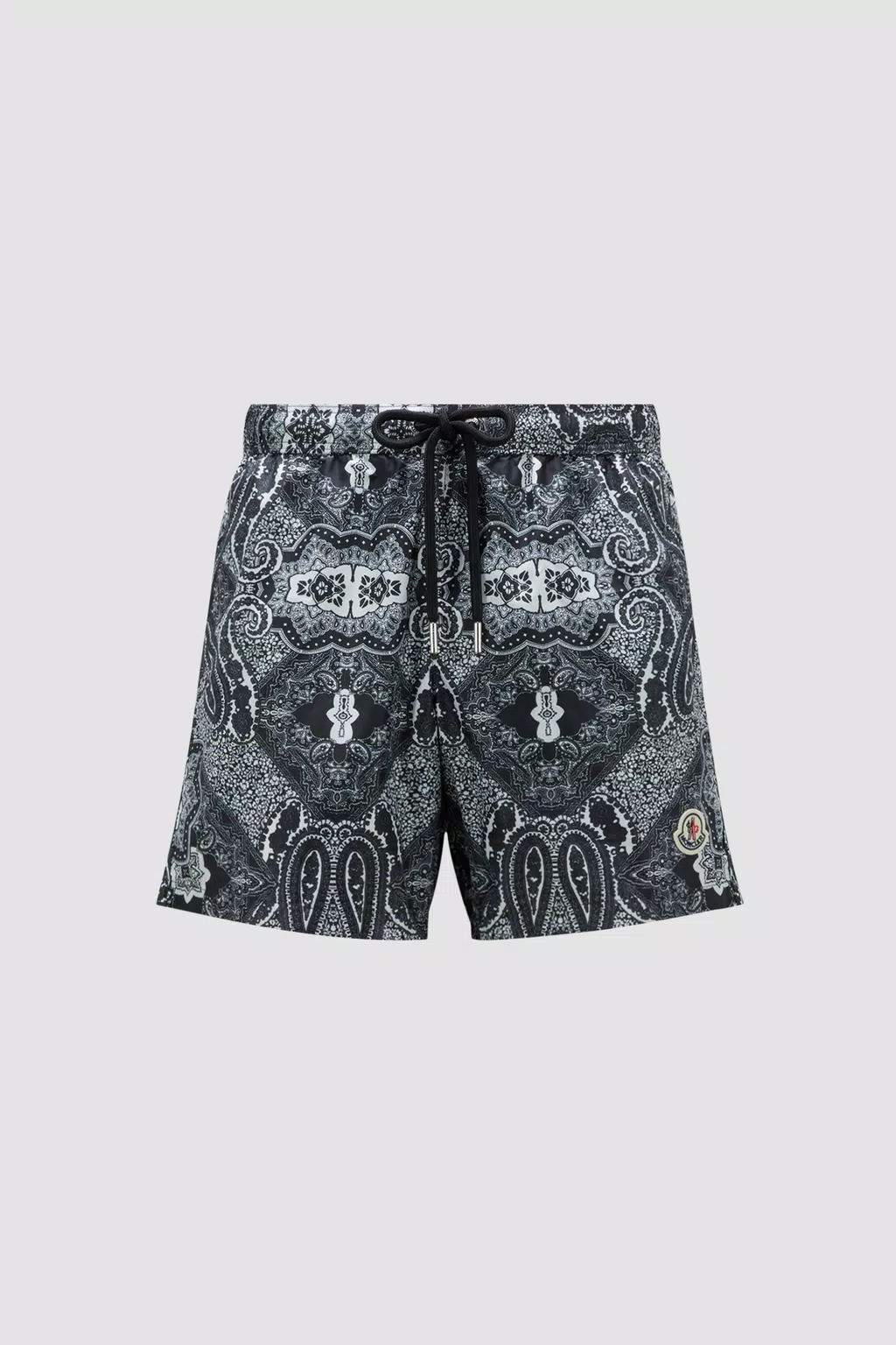 Bandana Print Swim Shorts Men White  &  Dark Gray Moncler 1