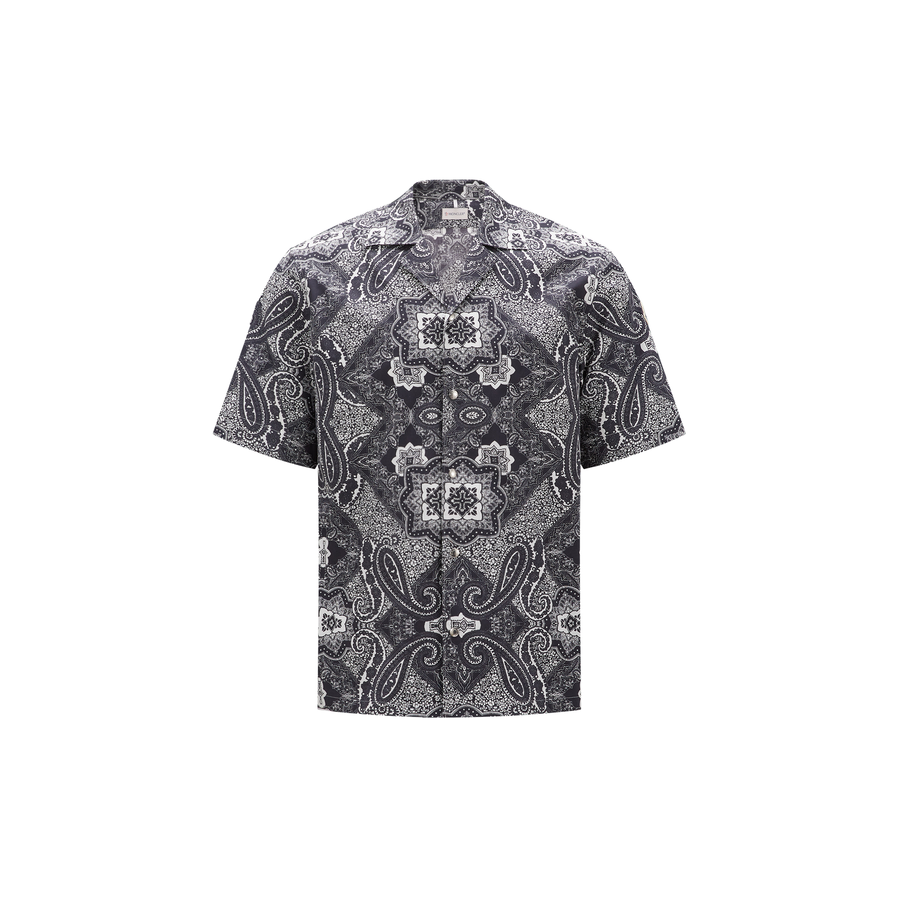Moncler Collection Bandana Print Shirt Grey In Multicolour