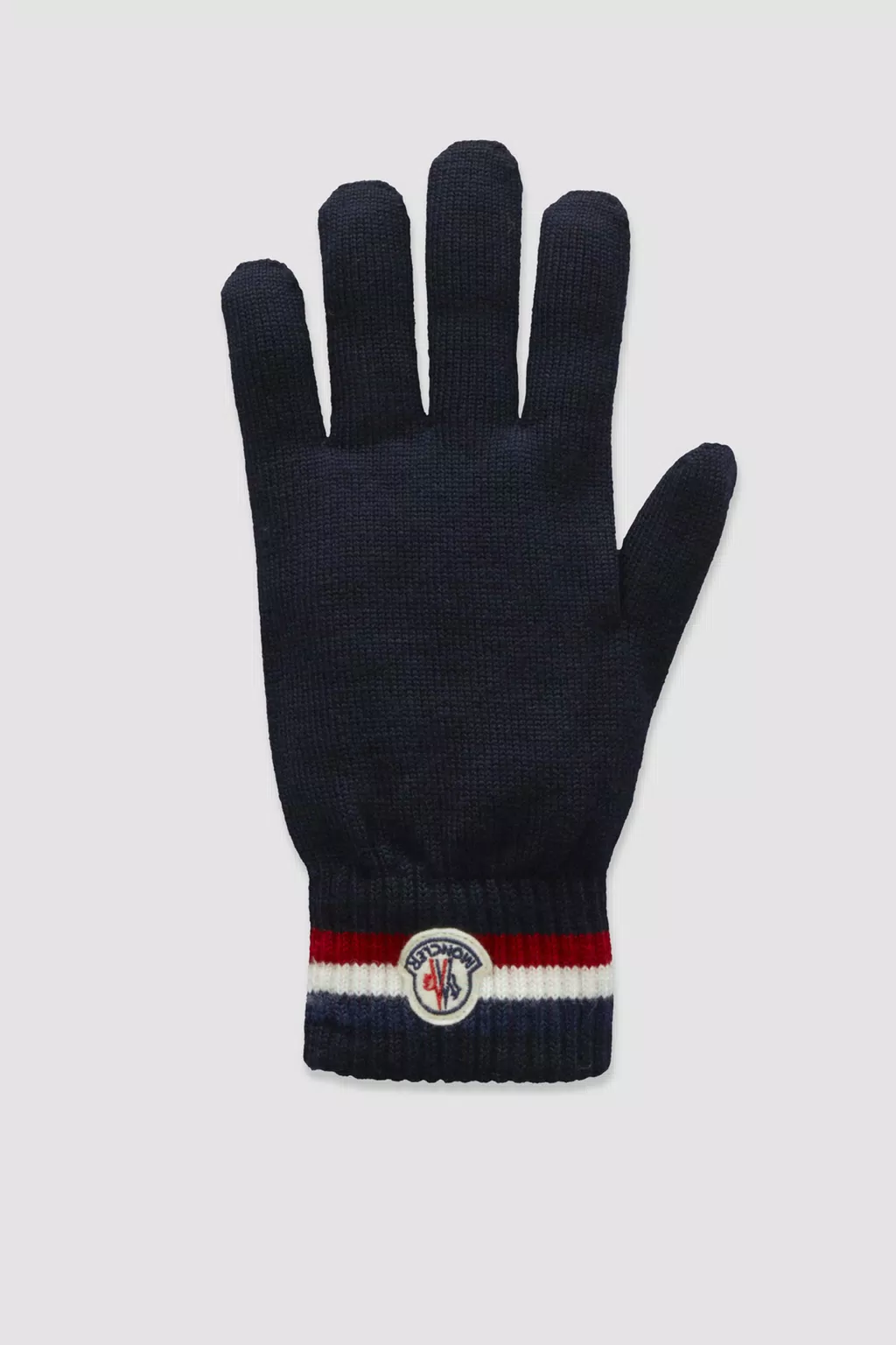 Трехцветные шерстяные перчатки Для мужчин Ночной синий Moncler 1