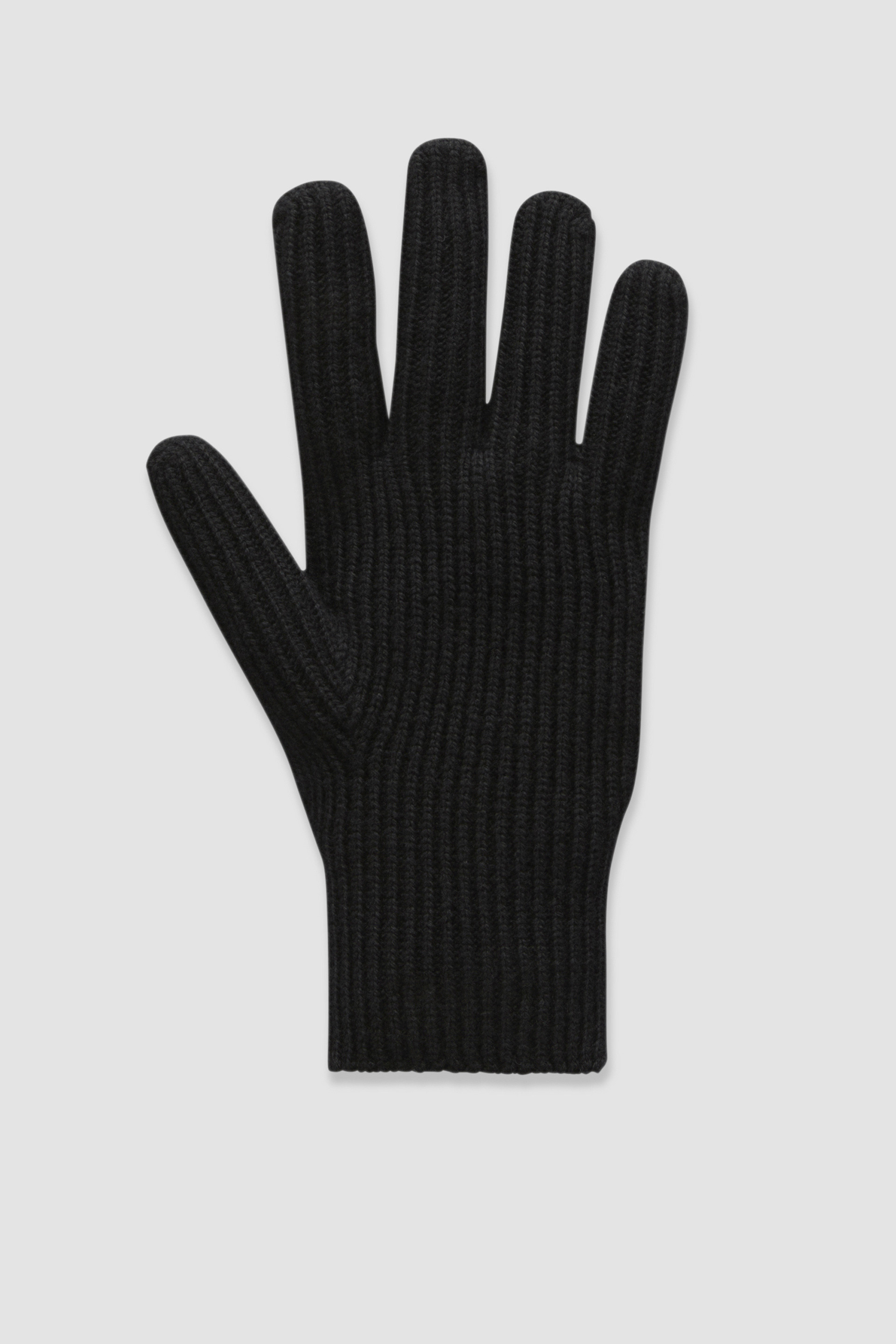 Moncler Virgin Wool Gloves - Black - L