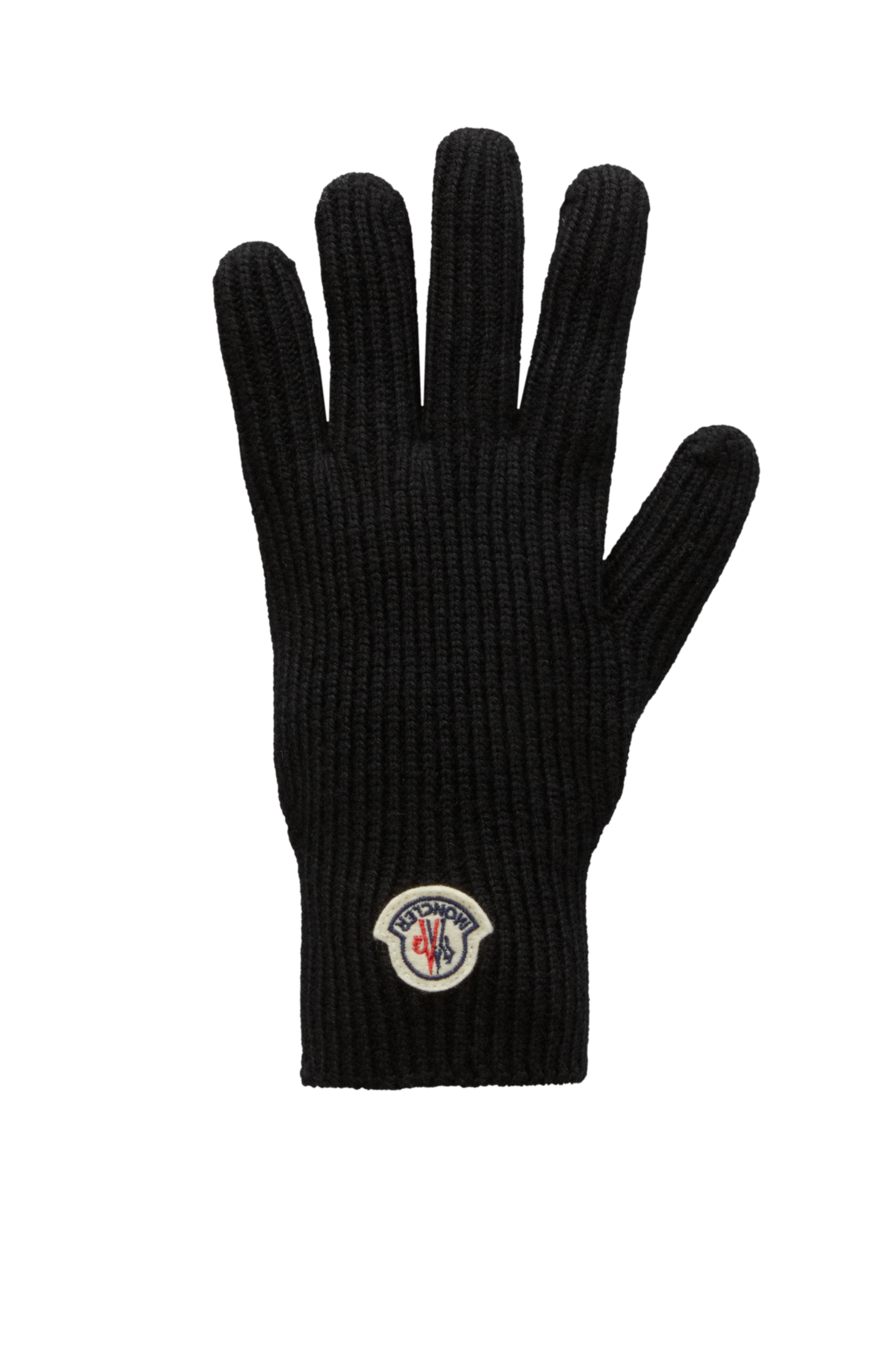 Moncler Collection Wool Gloves Black In Noir