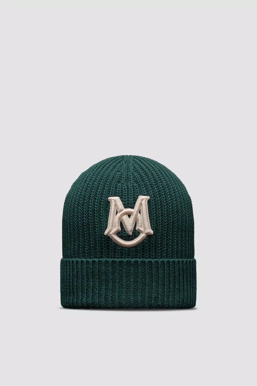 Emerald Green Embroidered Monogram Beanie - Hats & Beanies for Men
