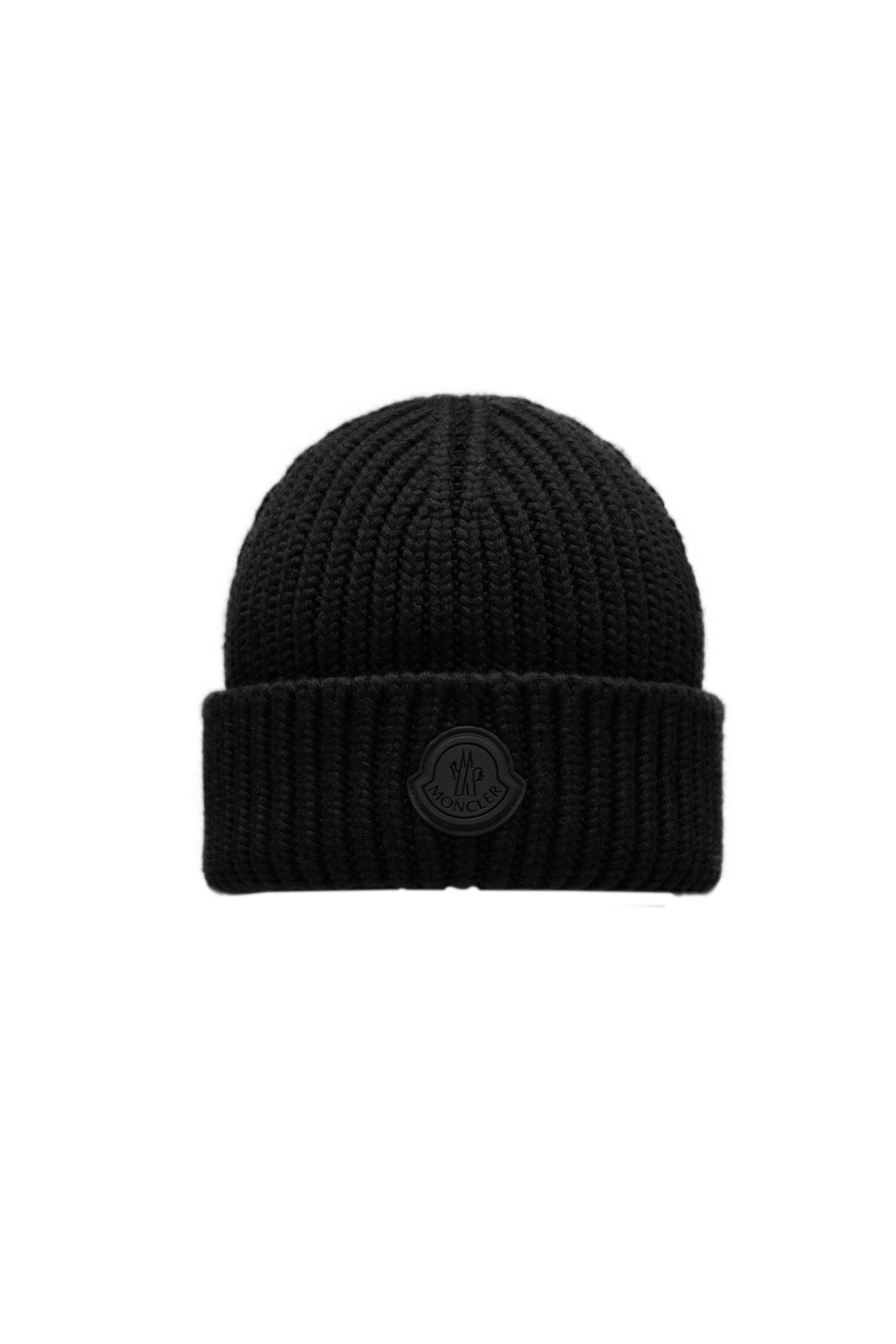 Moncler Collection Wool Beanie Black In Noir