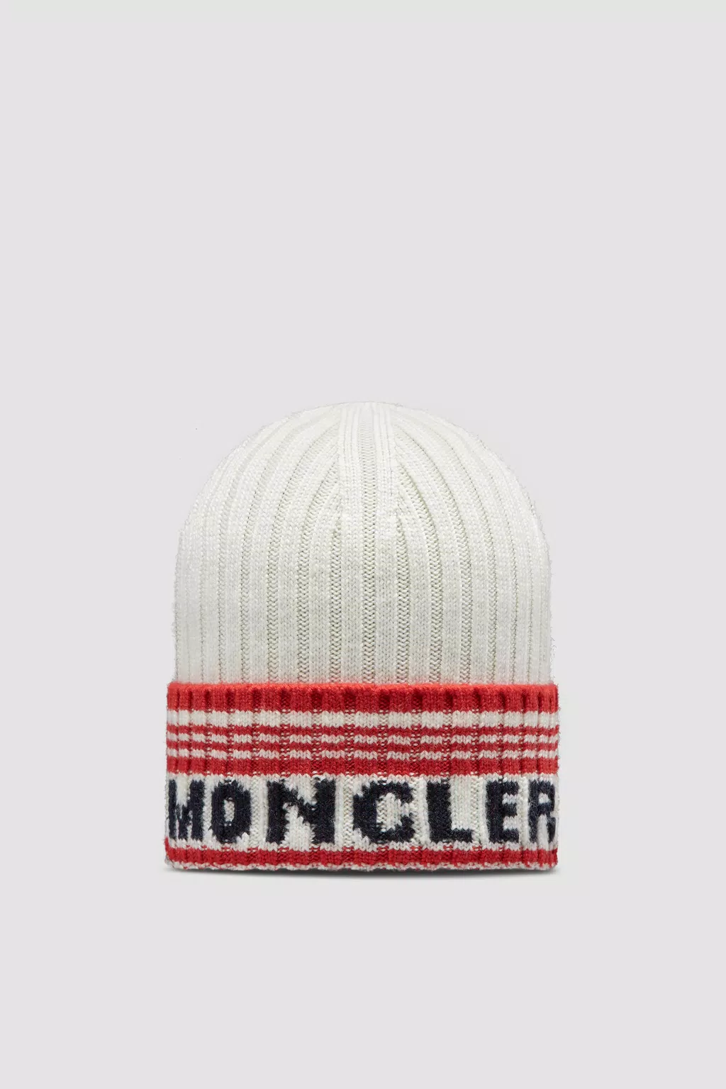 標誌裝飾羊毛冷帽 男士 白色 Moncler 1